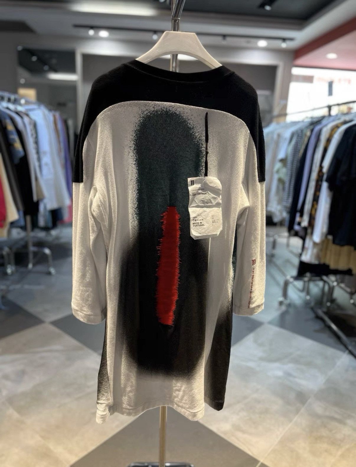 11 By Boris Bidjan Saberi 11 BY BORIS BIDJAN SABERI Black-White-Red Gradient Dress Size US S / EU 44-46 / 1 - 2 Thumbnail