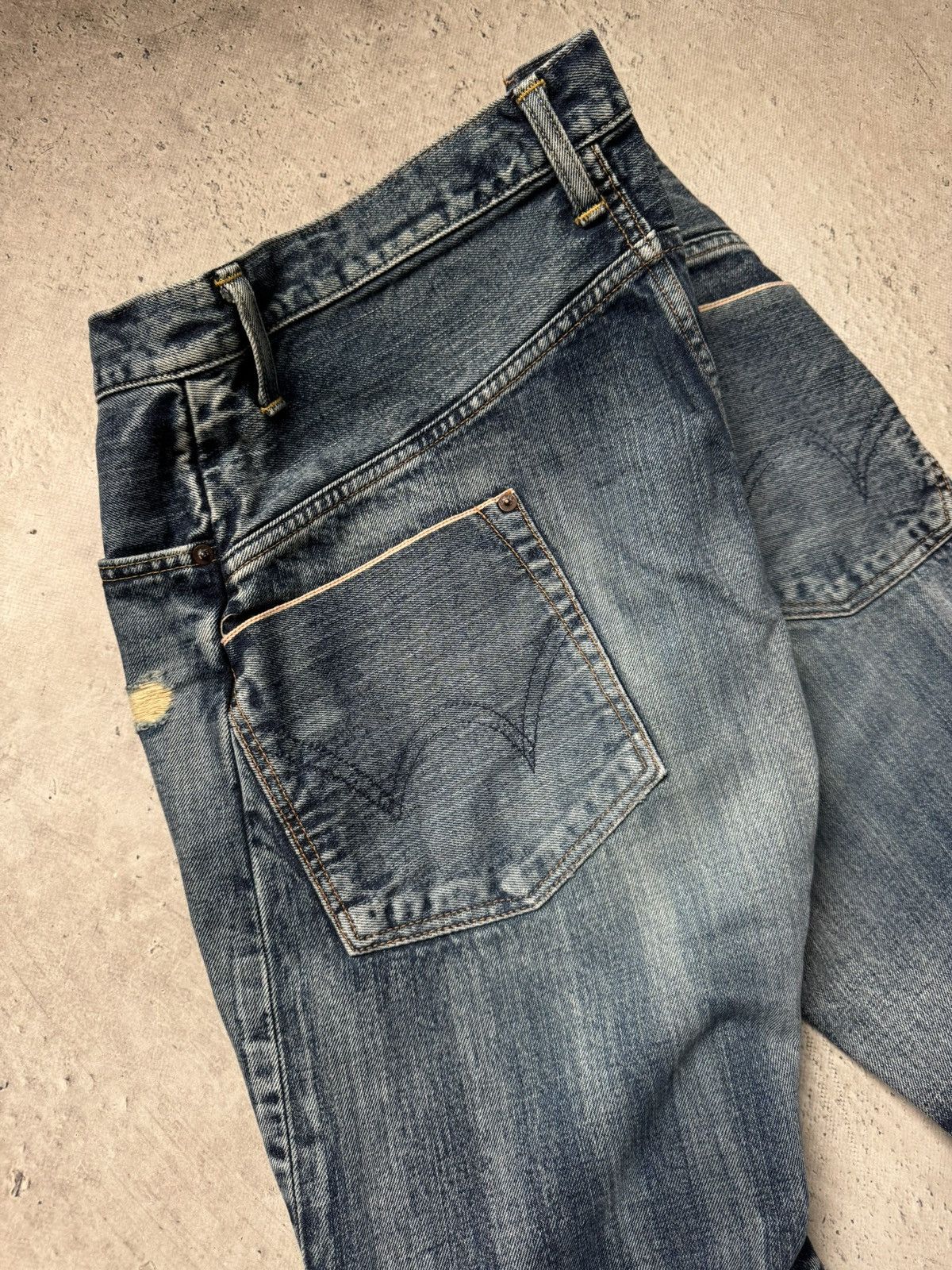 Edwin Edwin selvage patchwork japanese jeans pants Size US 31 - 12 Thumbnail