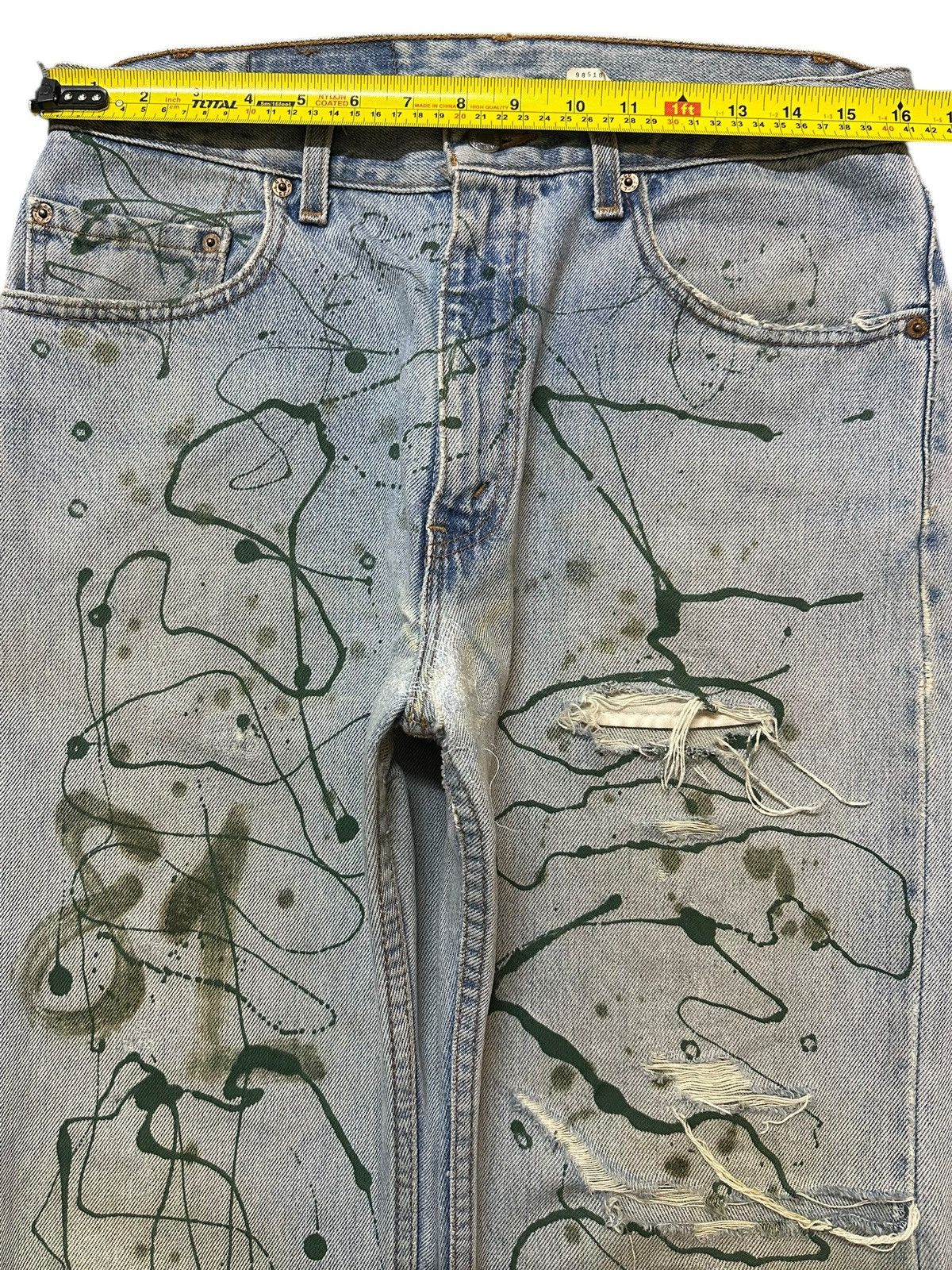 Levi's Vintage 80s Usa Levis 505 Paint Splatter Distressed Jeans Size US 32 / EU 48 - 12 Thumbnail