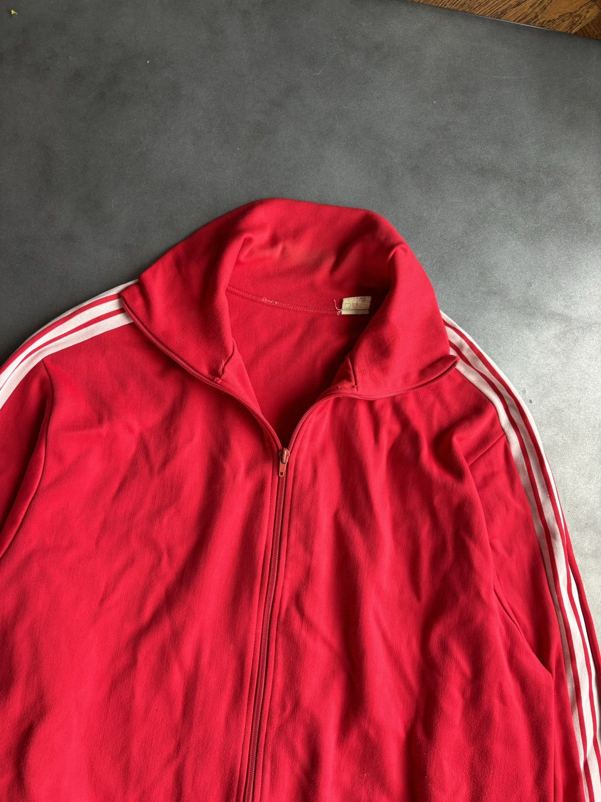 Adidas × Vintage 1980s Vintage Adidas Track Suit Jacket Pants 3 Stripes Red Size US L / EU 52-54 / 3 - 6 Thumbnail