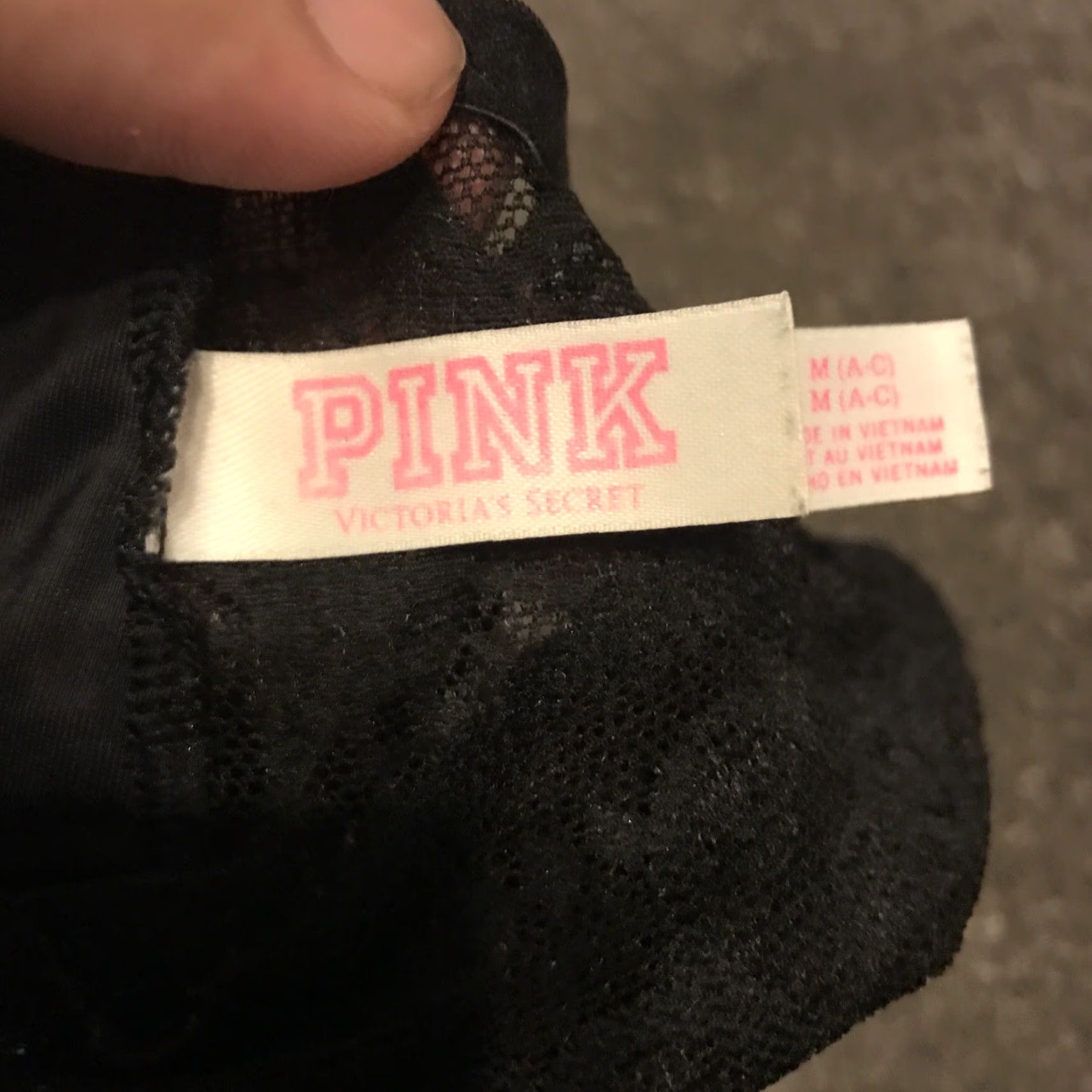 Victoria's Secret VINTAGE? Victoria's Secret Pink Lace Bralette Bra Women M Medium Black Bralette Victoria's Secret Womens Black Lace Bralette M Size ONE SIZE - 3 Thumbnail