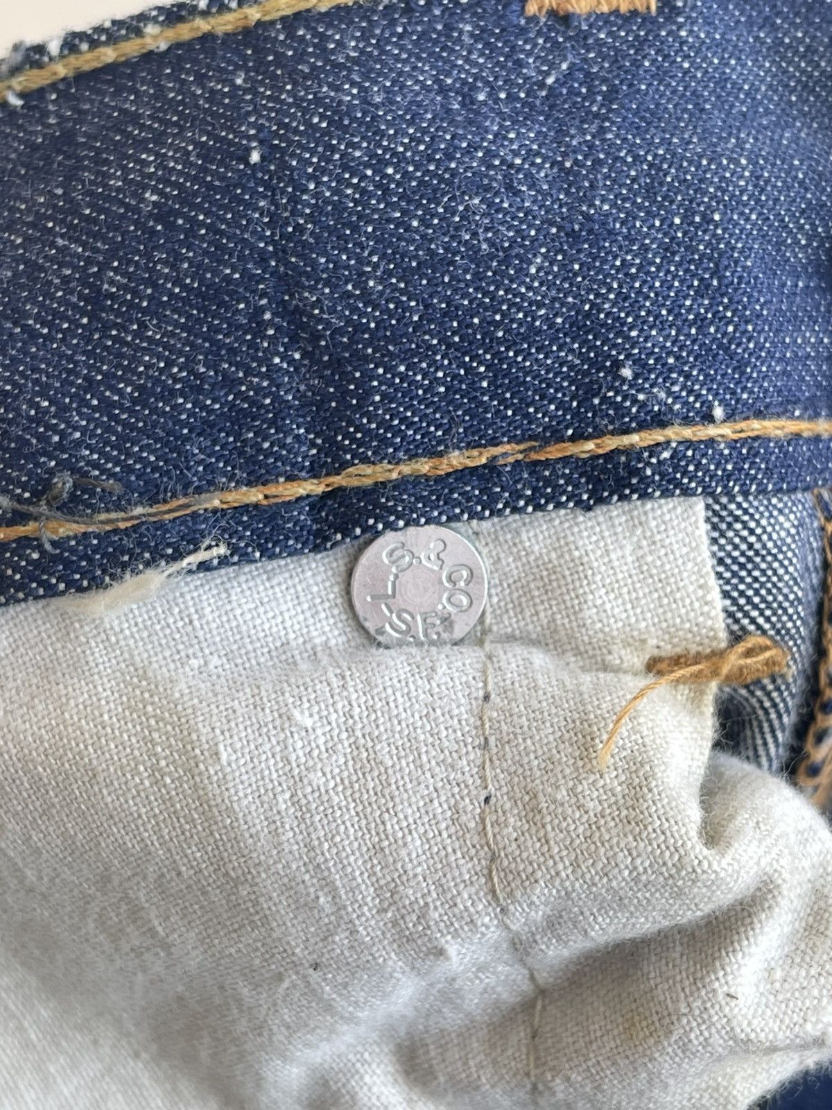 Levi's 6037 Big E Tab Talon Zip Fly Straight Fit Denim Jeans 60s Size 26" / US 2 / IT 38 - 13 Thumbnail