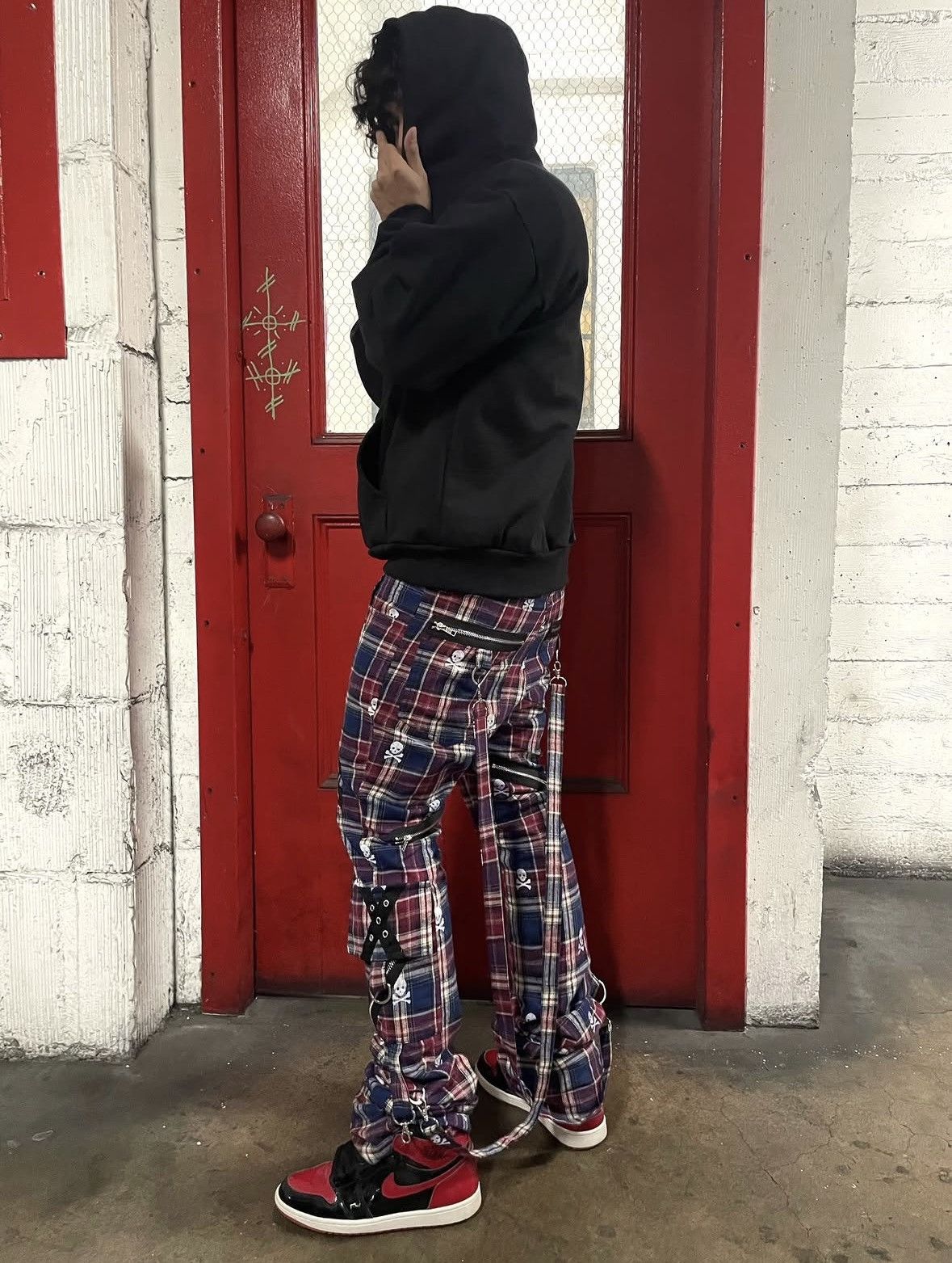 Other Wrstwrstwrst Skull Plaid Bondage Denim Size US 32 / EU 48 - 6 Thumbnail