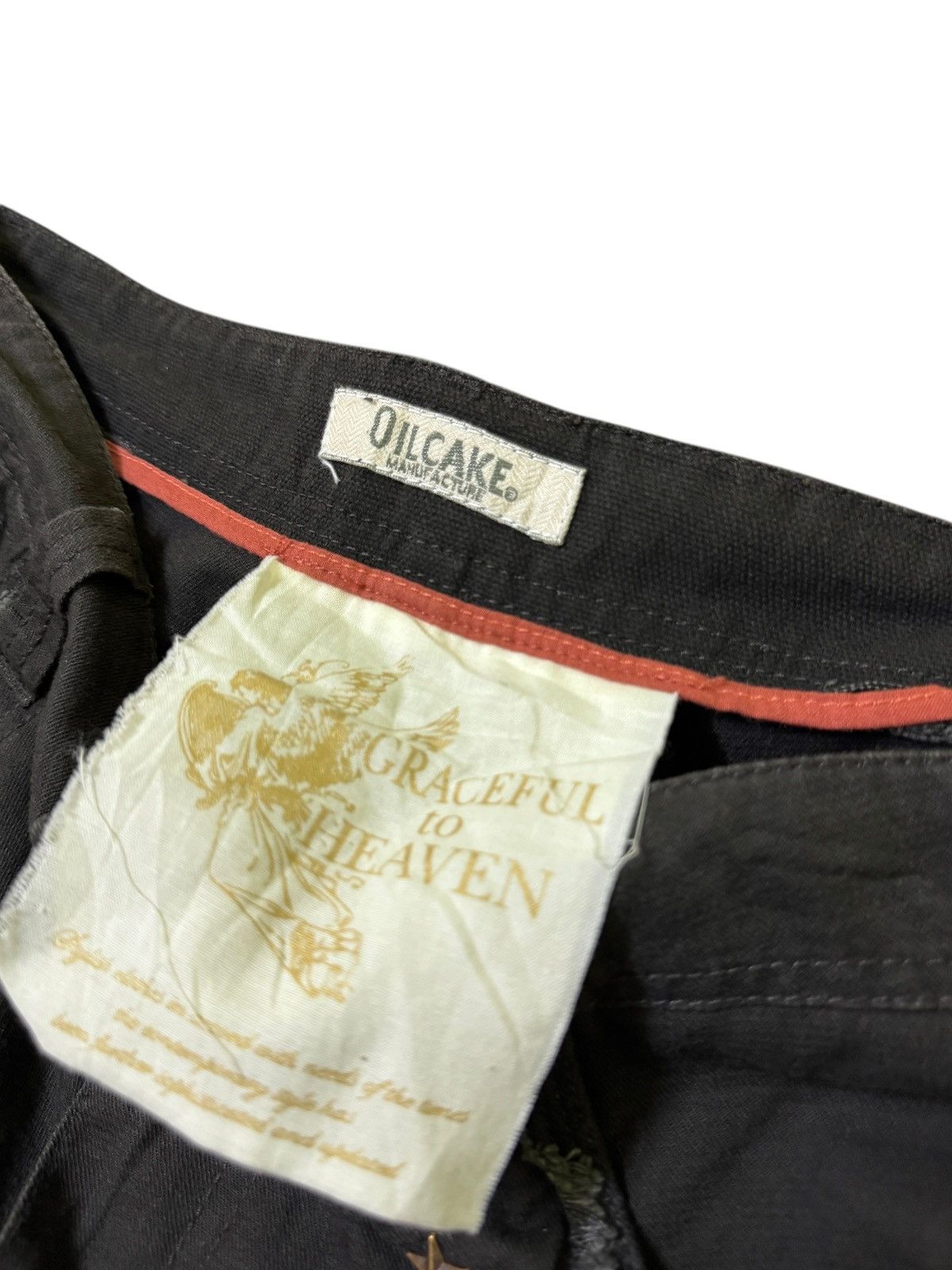 Japanese Brand Vintage Flare Oilcake Bondage Studded Pocket Cargo Pant Size US 33 - 9 Thumbnail