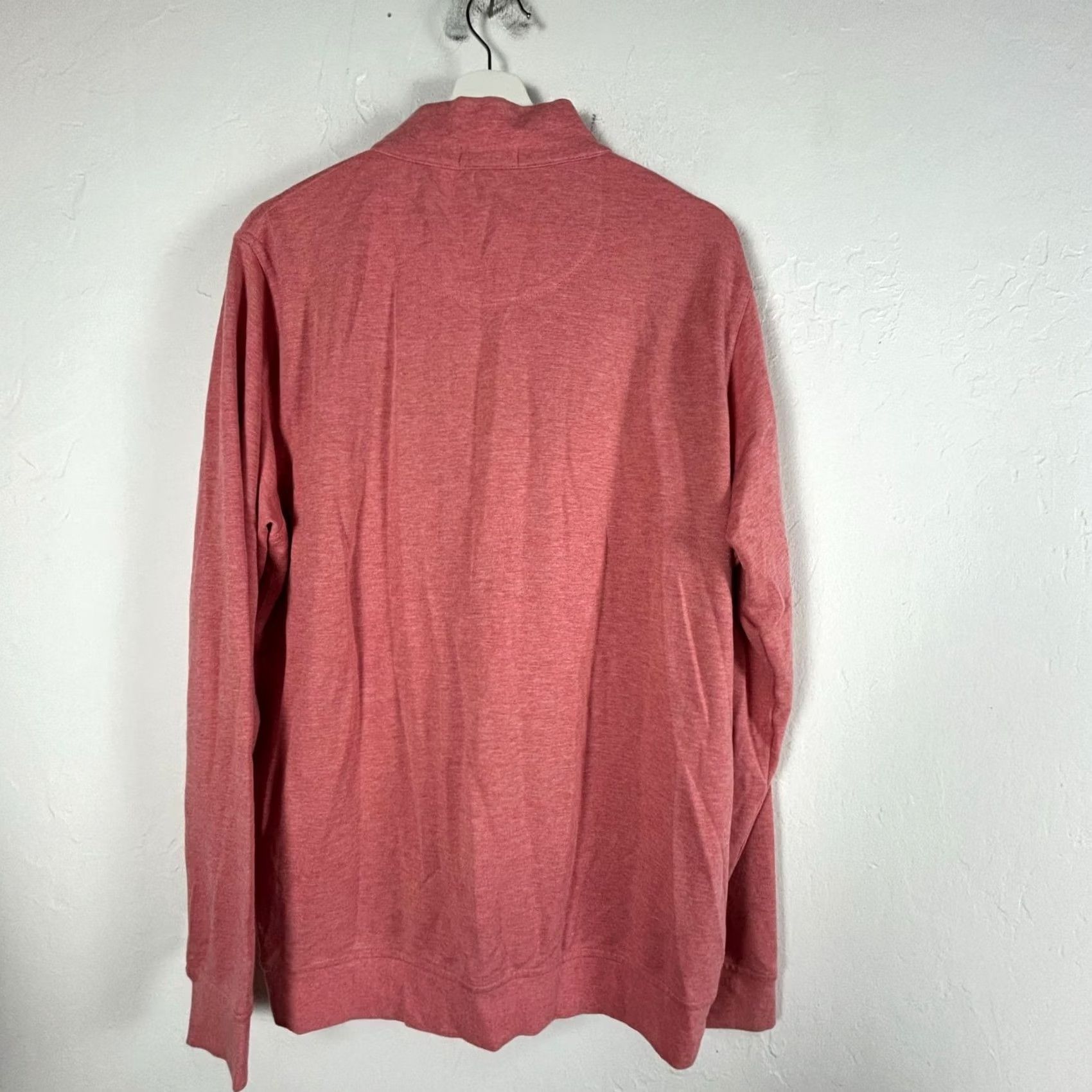 Peter Millar Peter Millar Mens Pink Pullover 1/4 Zip Knit Sweater Large Cotton Modal Long Sleeve Mock Neck Casual Golf Winter Fall Spring Mens Size US L / EU 52-54 / 3 - 2 Thumbnail