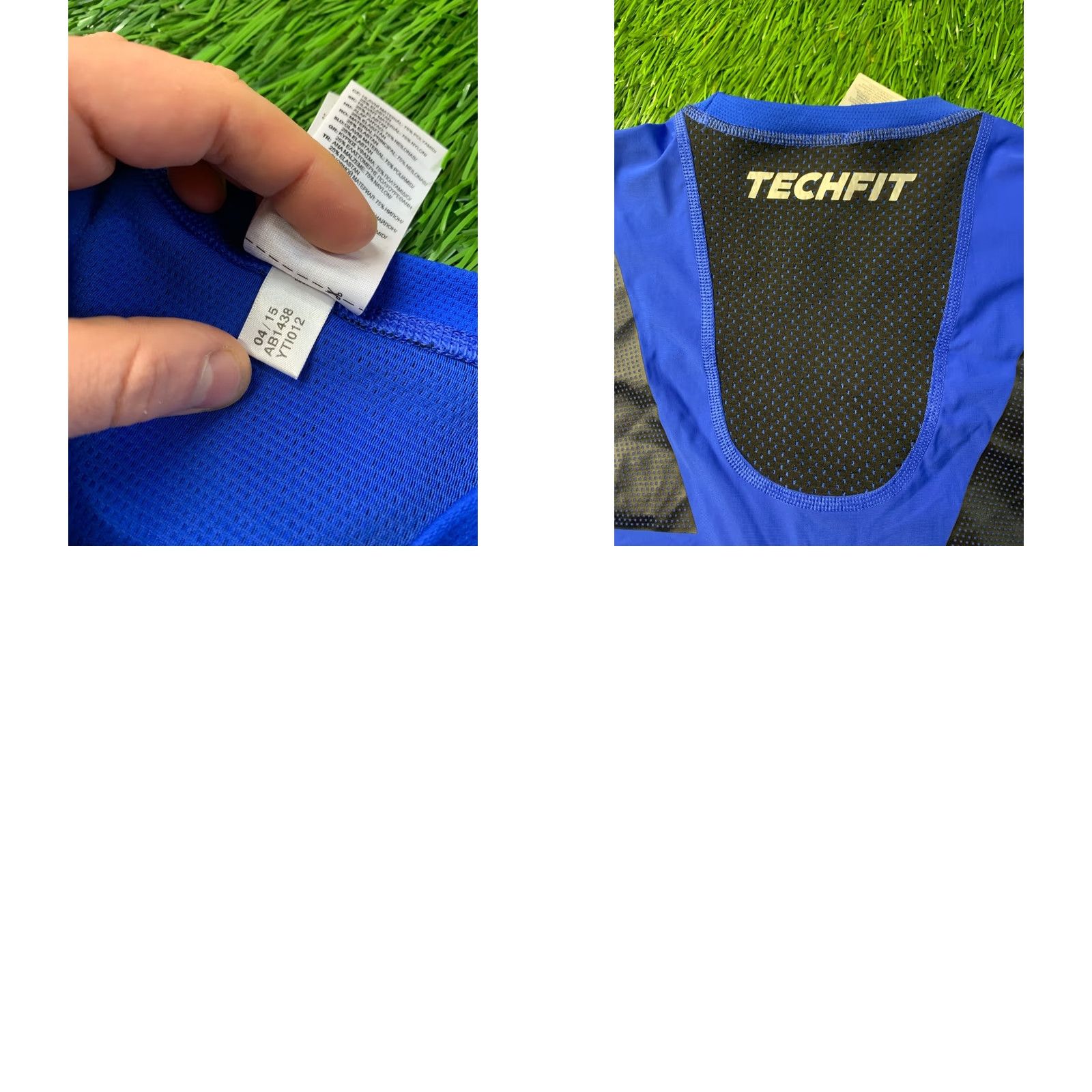 Adidas ADIDAS Techfit T-Shirt Shirt Men XXL Blue and Black 2015 Techfit Compression Size US XXL / EU 58 / 5 - 8 Thumbnail