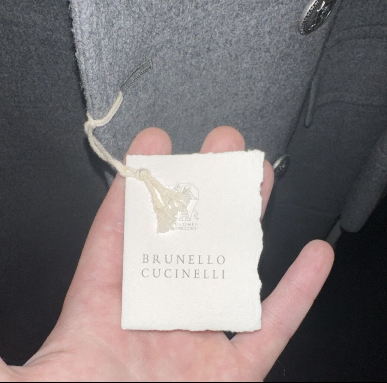 Brunello Cucinelli NWT-Brunello Cucinelli Gray Overcoat Button Closure Size 50 Size US L / EU 52-54 / 3 - 6 Thumbnail