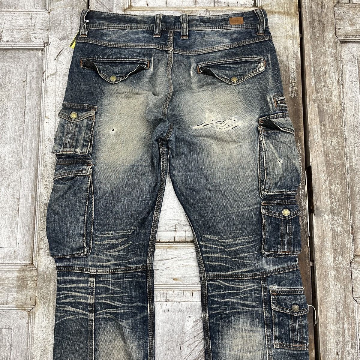 Japanese Brand × Matsuda × PPFM Distressed NicoleClub For Men Multipocket Cargo Jeans wc352 Size US 33 - 4 Thumbnail