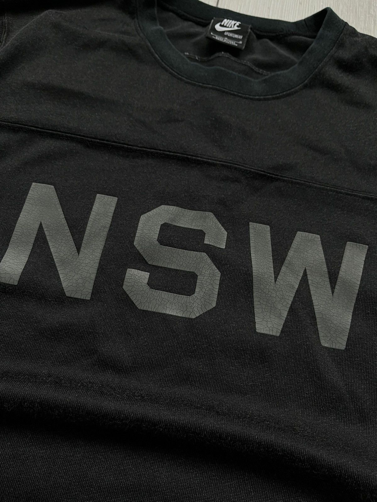 Nike × Vintage Vintage Nike NSW Big Logo Y2K Sweatshirt Black Long sleeve Size US L / EU 52-54 / 3 - 4 Thumbnail