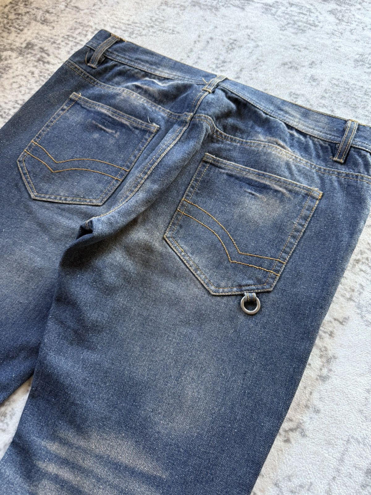 If Six Was Nine 2000s In The Attic Japan Poems Studded Muddy Jeans Size US 34 / EU 50 - 17 Thumbnail