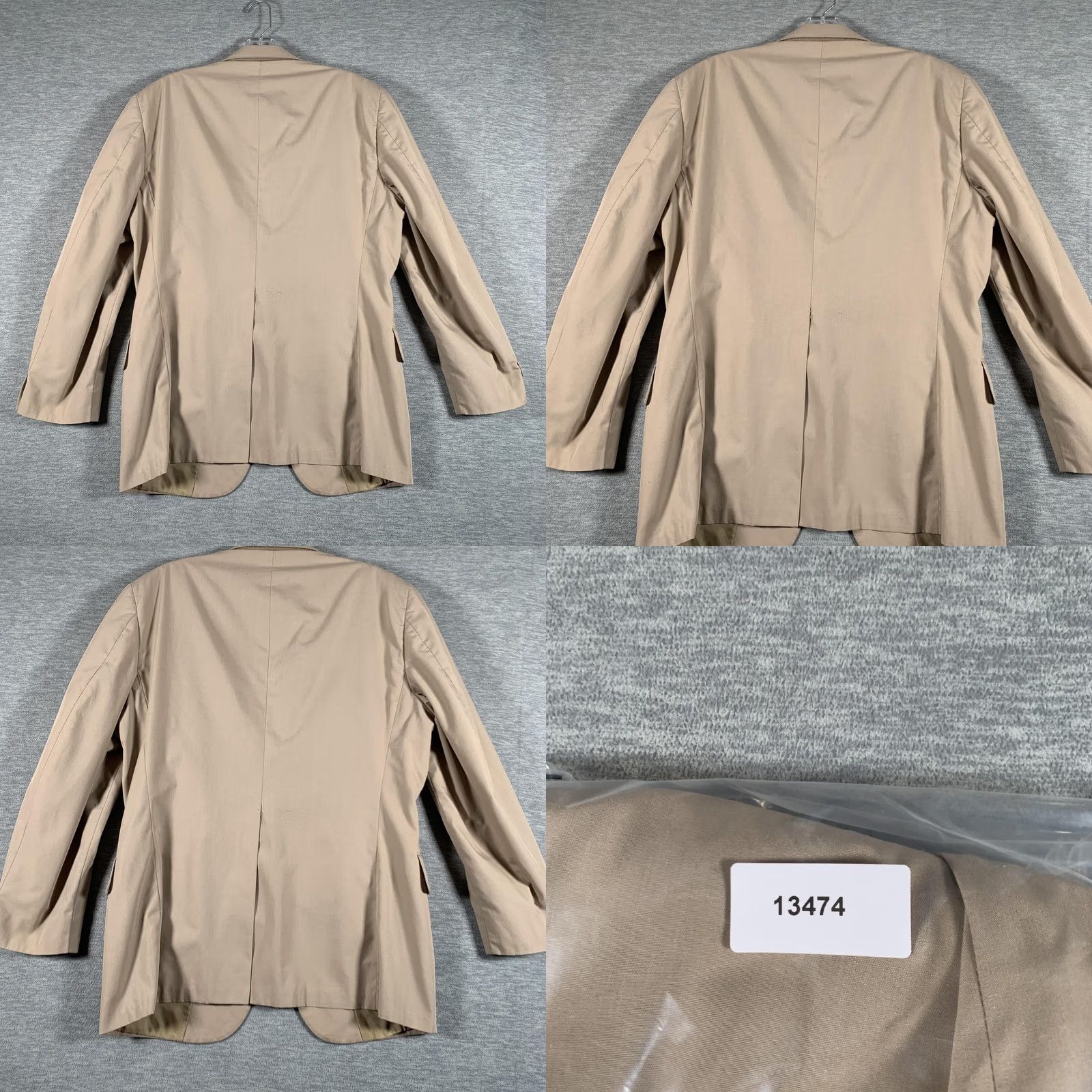 Brooks Brothers Vintage Brooks Brothers Blazer Mens 44 Beige Washable Sport Coat Made USA 80s Size 44R - 9 Thumbnail