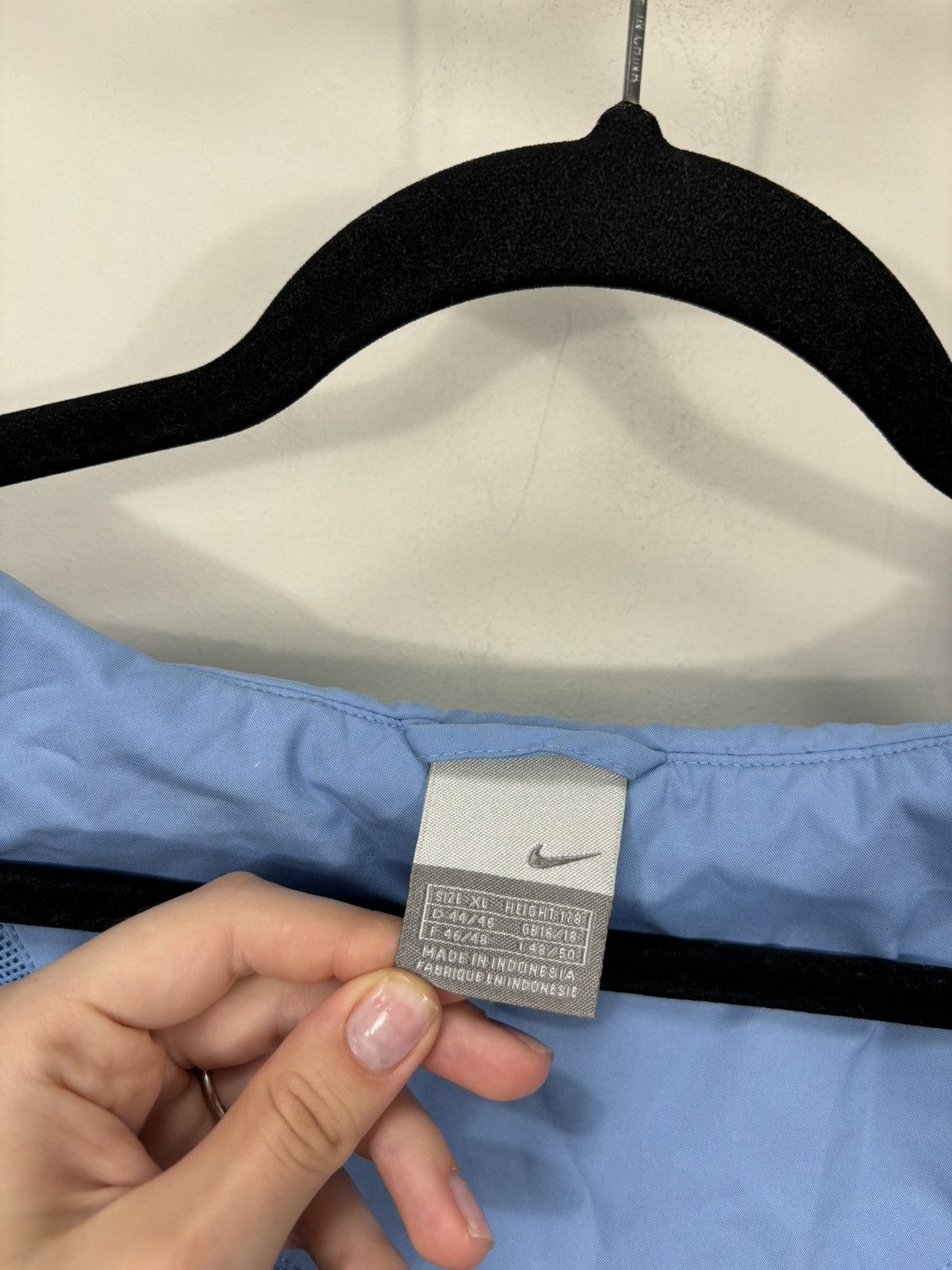 Nike Vintage Nike Y2K Light Blue Swoosh Retro Hype Track Jacket Size US XL / EU 56 / 4 - 14 Thumbnail