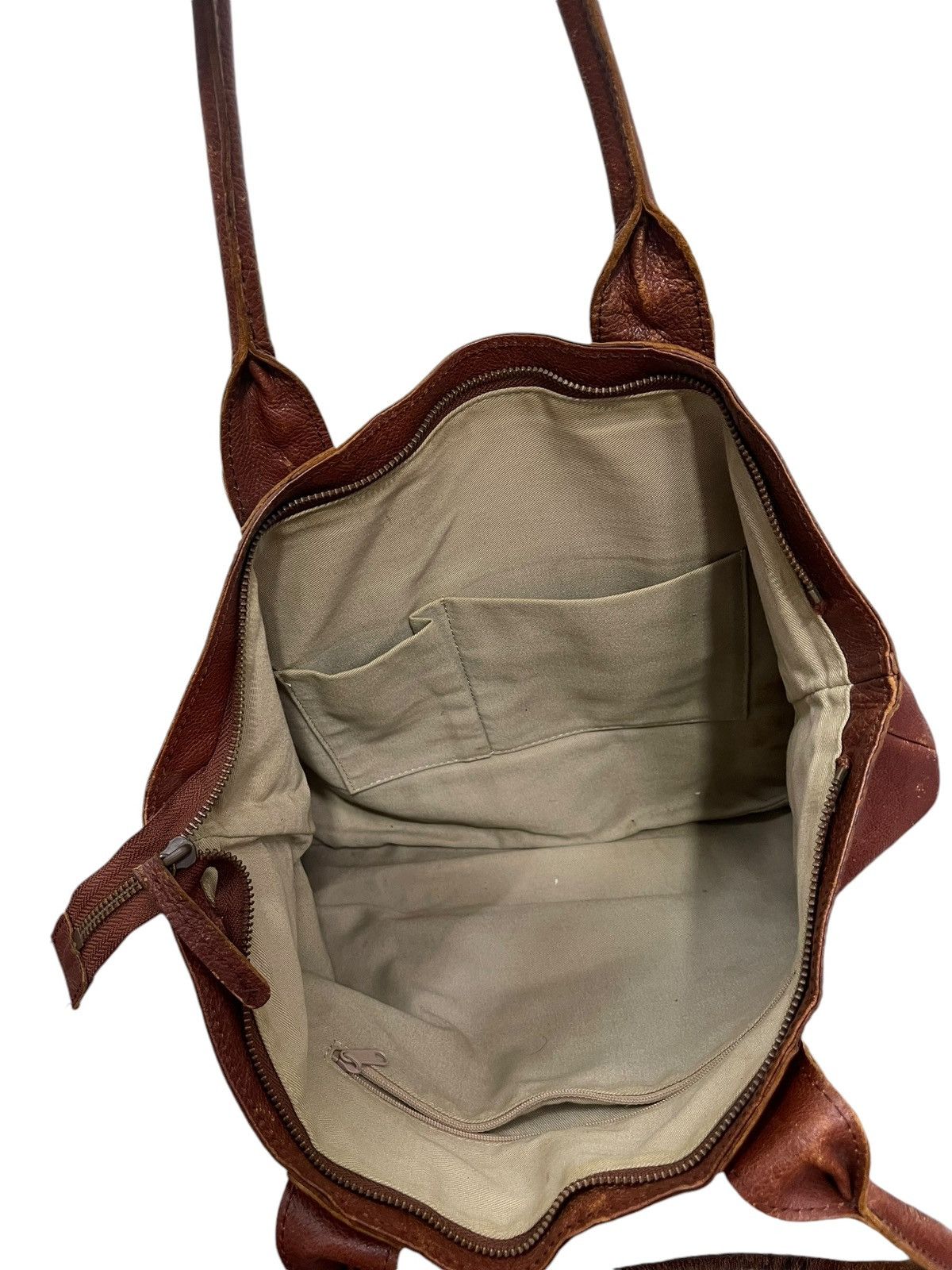 Genuine Leather Full Leather Vintage Unknown Tote Shoulder Bag 4🟩 Size ONE SIZE - 20 Thumbnail