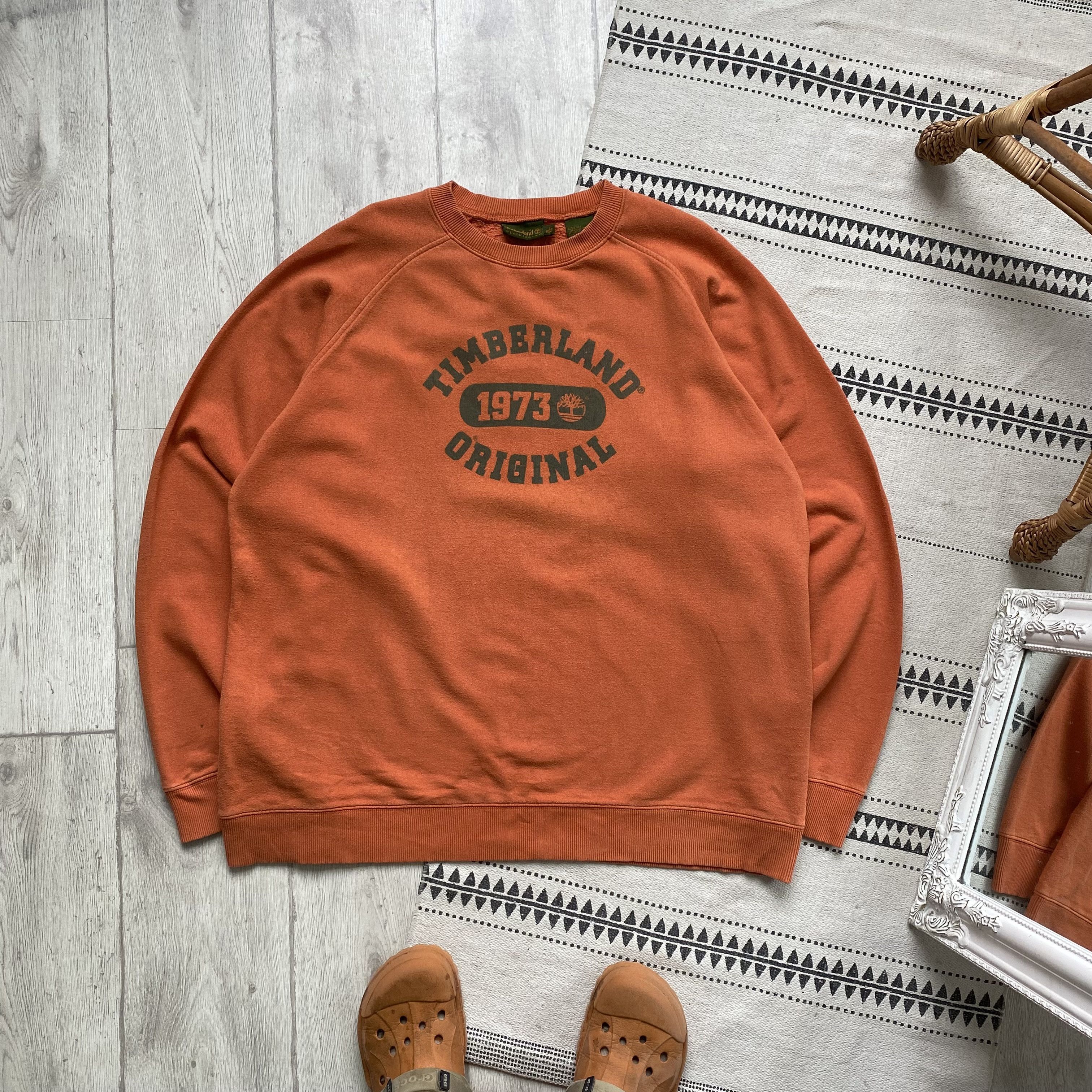 Timberland 🍊 Vintage Timberland Sweatshirt 90s Big Logo Pullover Size US XL / EU 56 / 4 - 1 Thumbnail