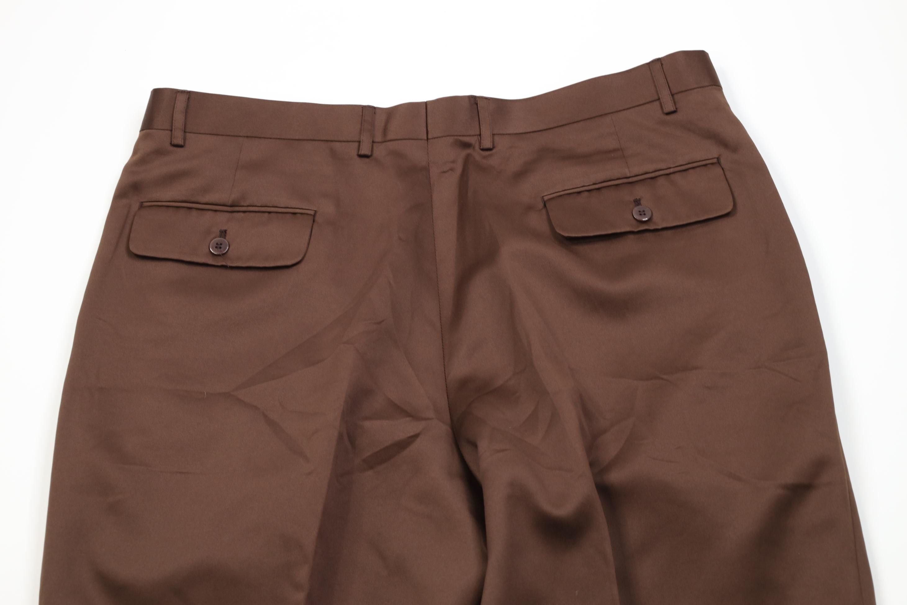 Vintage Vintage 90s Streetwear Cuffed Wide Leg Chino Pants Brown Size US 38 / EU 54 - 10 Thumbnail