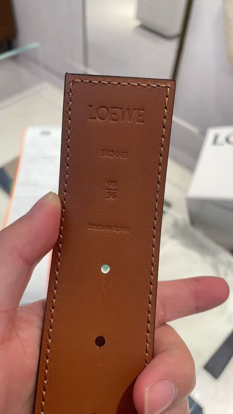 Loewe LOEWE Men's black double-sided leather belt Size ONE SIZE - 1 Thumbnail