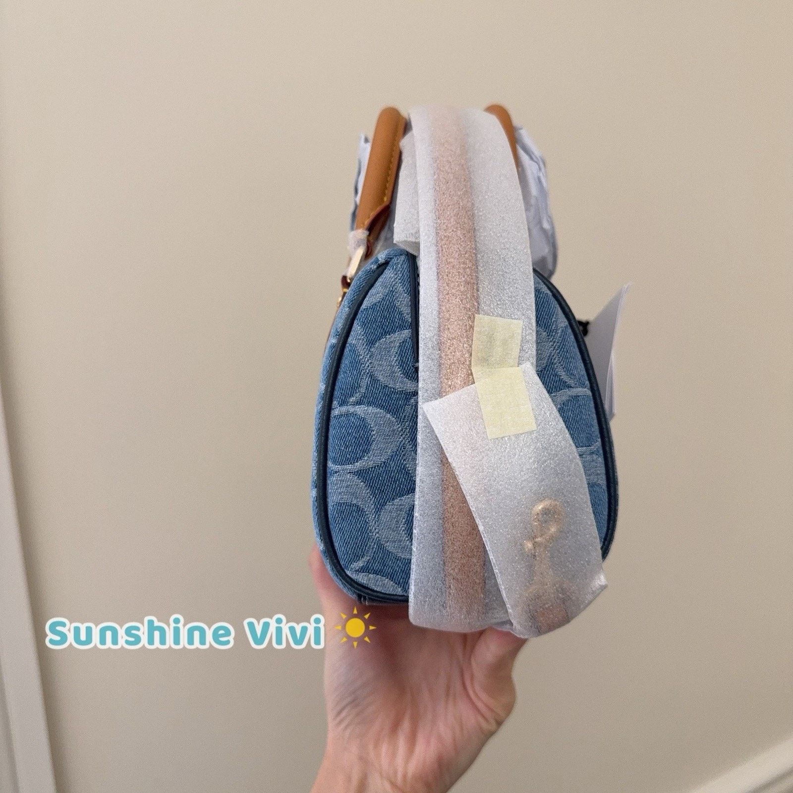 Coach NWT COACH Mini Rowan Crossbody Bag Signature Denim CDQ36 Size ONE SIZE - 11 Thumbnail