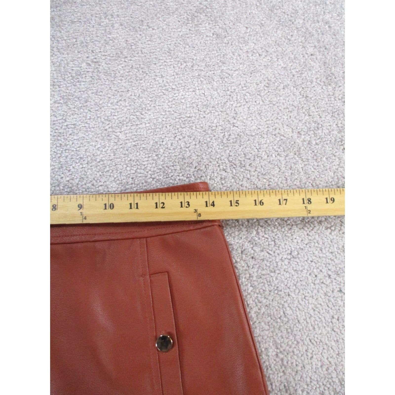 Loft LOFT Skirt Women's Short A-Line Faux Leather Red 0 Regular Zip Lined Womens Size 25" / US 0 / IT 36 - 4 Thumbnail