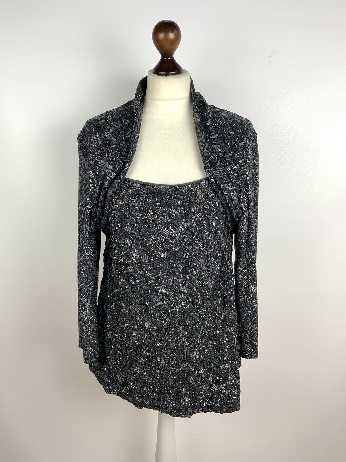 Joseph Ribkoff Joseph Ribkoff Rhinestone Snake Style Top Long Sleeve Sz 20 Size 3XL / US 20-22 - 1 Thumbnail