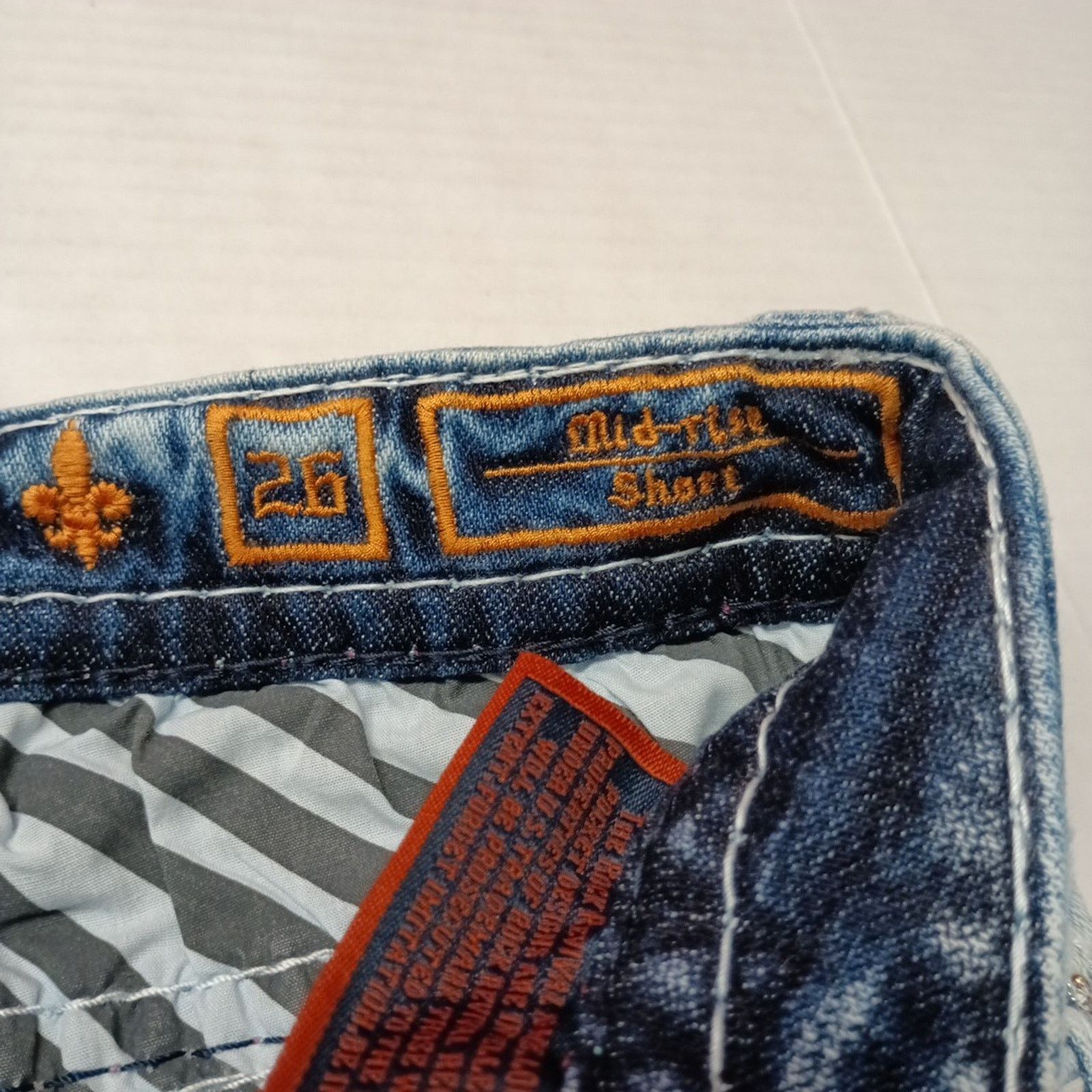 Rock Revival Rock Revival Womens Mid-Rise Stretch Short size 26 Blue NWOT Size 26" / US 2 / IT 38 - 4 Thumbnail