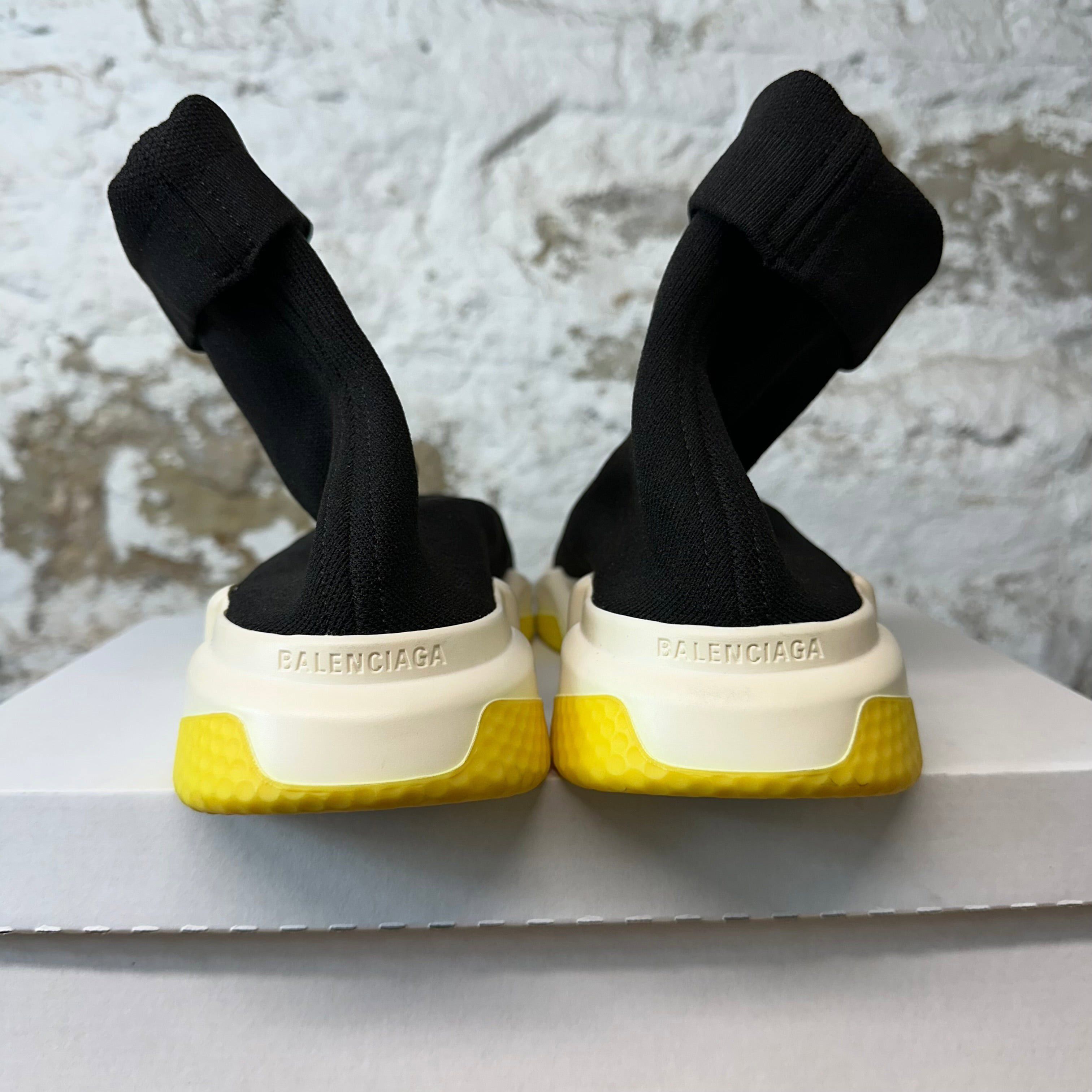 Balenciaga Balenciaga Sock Runner Black White Yellow Sneaker Sz 10 (43) Size US 10 / EU 43 - 6 Thumbnail