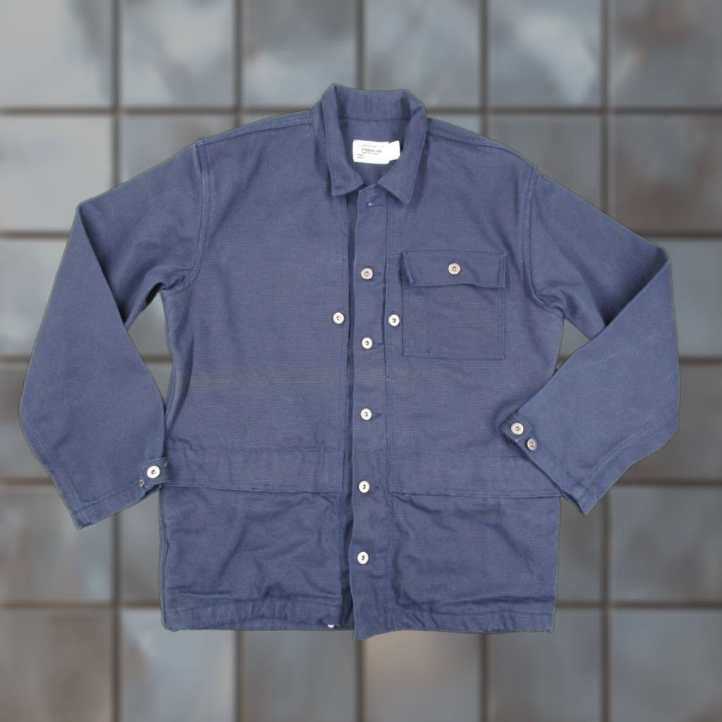 VINTAGE Tenderloin Jacket Mens Large Blue Chore Workwear Retro Military Made in USA