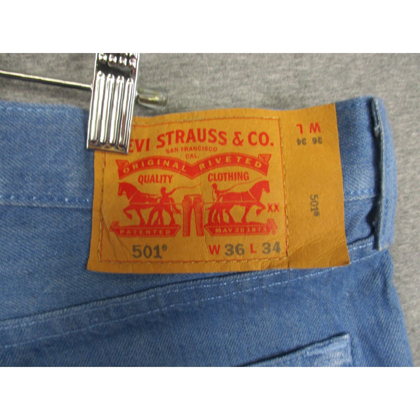 Levi's Levi's 501xx Jeans 34x32 Men’s Straight Fit Denim Button Fly Size US 34 / EU 50 - 5 Thumbnail