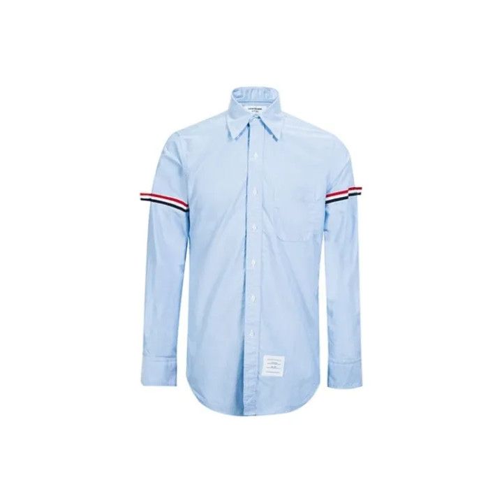 Thom Browne Thom Browne Blue Long Sleeve Cotton Shirt Size US M / EU 48-50 / 2 - 1 Thumbnail