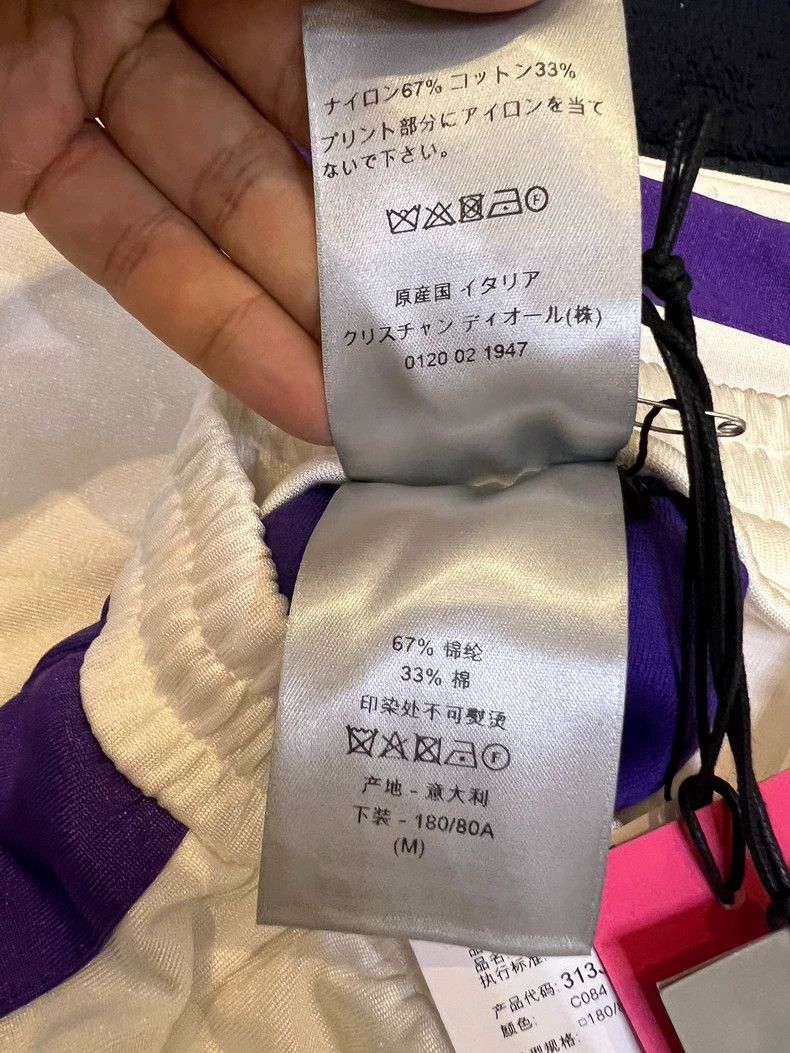 Dior DiorSize SERL co-branded white and purple printed logo shor Size US 32 / EU 48 - 8 Thumbnail