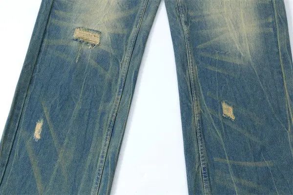 Japanese Brand VIBE Men's punk trend tie-dyed washed distressed jeans Size US 32 / EU 48 - 5 Thumbnail