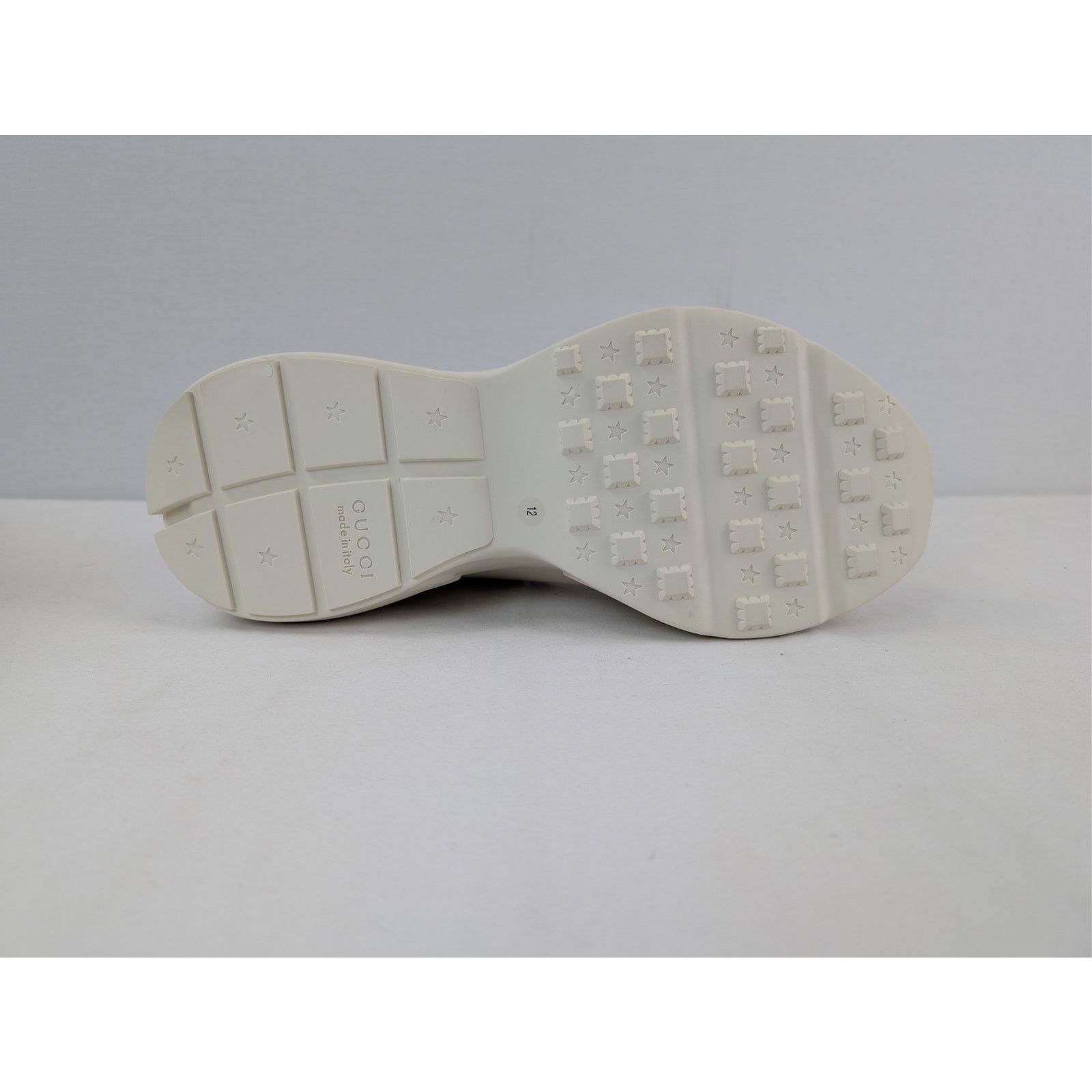 Gucci o1rshd1 leather Interlocking G logo Rhyton sneakers in ivory Size US 12.5 / EU 45-46 - 12 Thumbnail