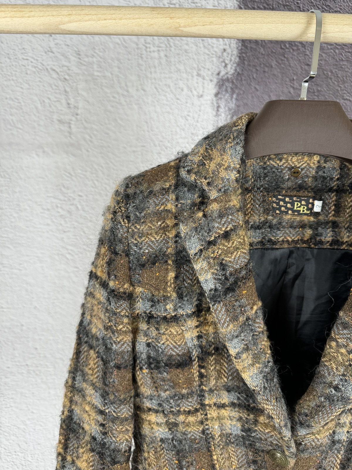 Designer × Vintage Paul Brial vintage tweed blazer jacket size 2 Size S / US 4 / IT 40 - 3 Thumbnail