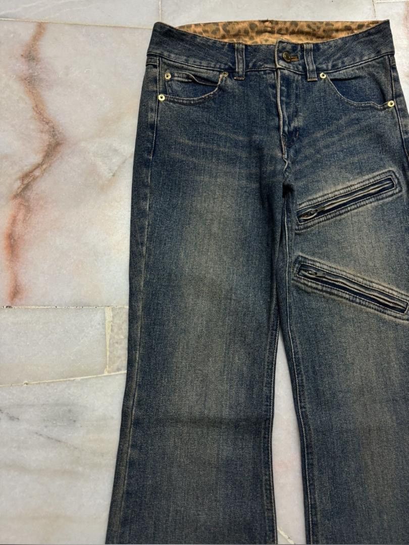 Tornado Mart 💥FLARE💥INSANE JAPANESE RUSTY MUDMAX BELL BOTTOM ZIPPER STYLE Size US 26 / EU 42 - 3 Thumbnail