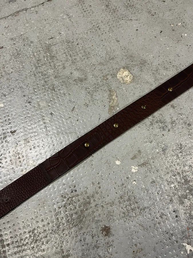 Just Cavalli 2000s Cavalli Black Spice Brown Leather Belt Size ONE SIZE - 8 Thumbnail