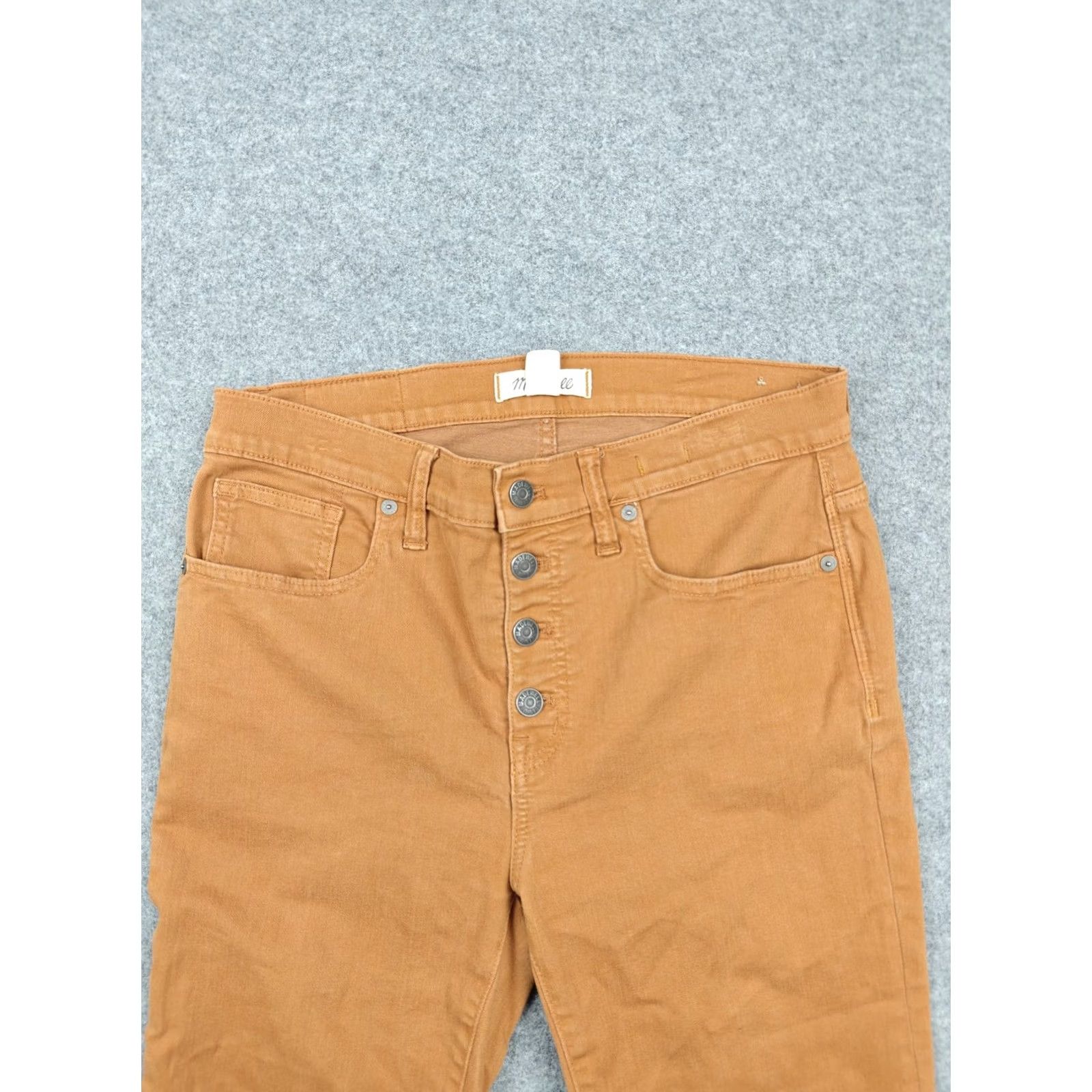 Madewell Madewell Jeans Womens 28 Brown Skinny Mid-Rise Stretch Denim Button Fly Size 28" / US 6 / IT 42 - 2 Thumbnail