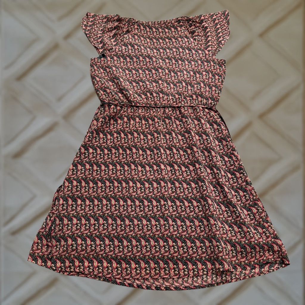 Banana Republic VINTAGE Ban ana Republic Floral Paisley Flutter Sleeve A-Line Dress Womens Small V-Neck Size XL / US 12-14 / IT 48-50 - 1 Thumbnail