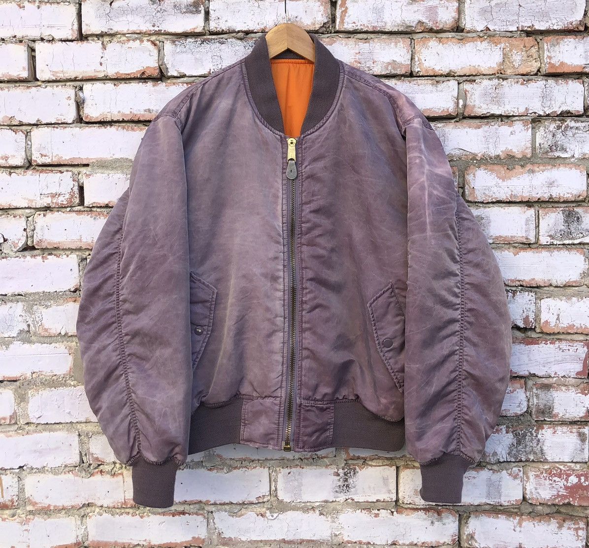 Vintage Vintage Sun Faded Flyer’s Ma-1 Bomber Jacket Size US M / EU 48-50 / 2 - 10 Thumbnail