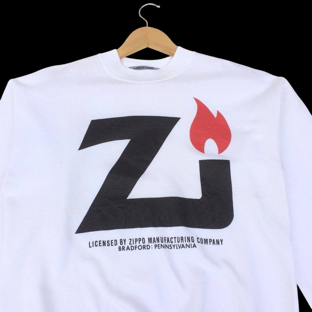 Vintage Rare 🔥Vintage 80S Zippo Classic Big Spell crewneck JUMPER Size US M / EU 48-50 / 2 - 3 Thumbnail