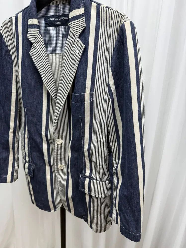 Comme des Garcons Comme Des Garcons Homme Stripes Denim Blazer Jacket-2507 Size US M / EU 48-50 / 2 - 8 Thumbnail