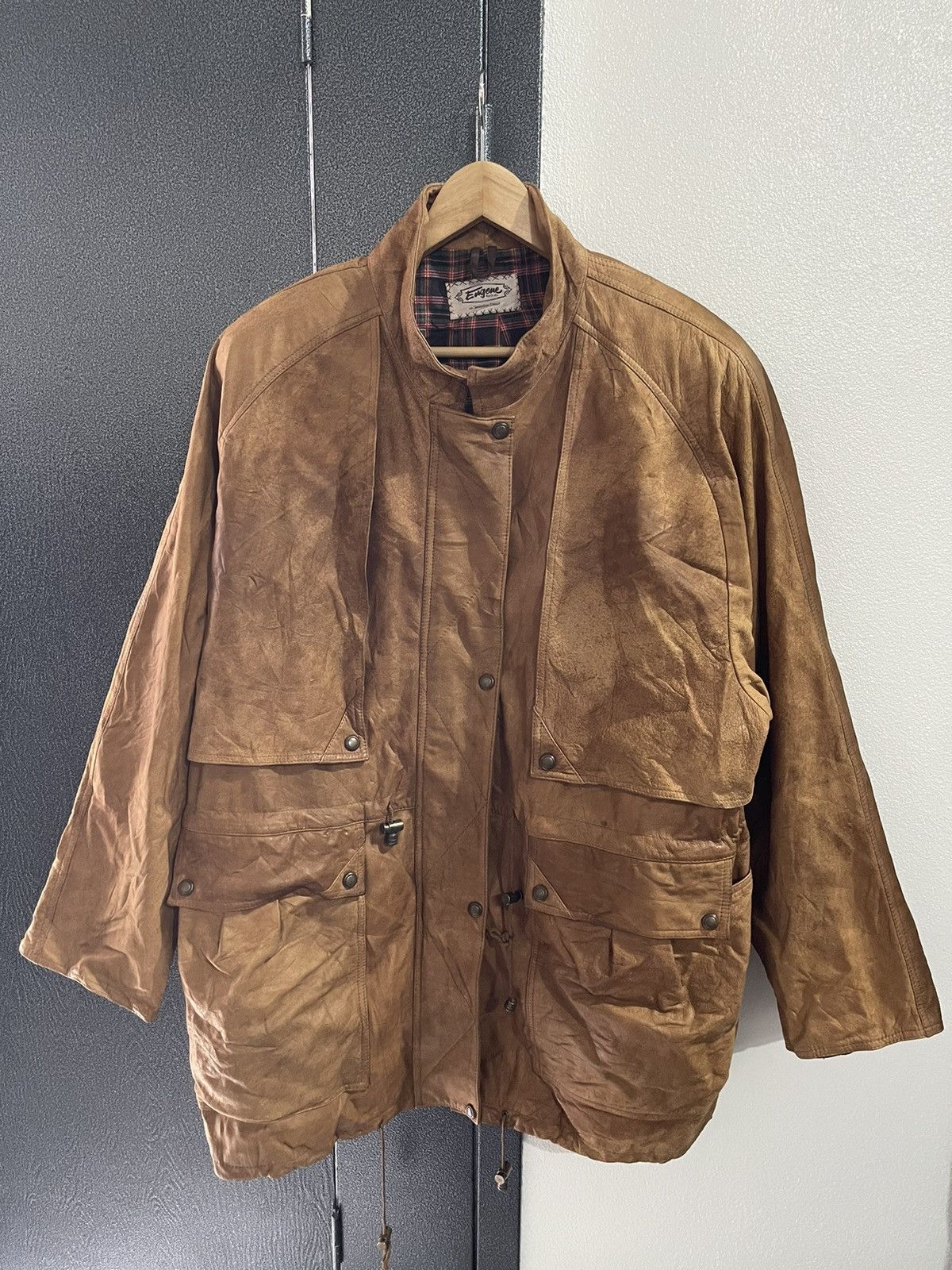 Vintage Vintage Engene Australia Cow leather Jacket Size US XL / EU 56 / 4 - 1 Thumbnail