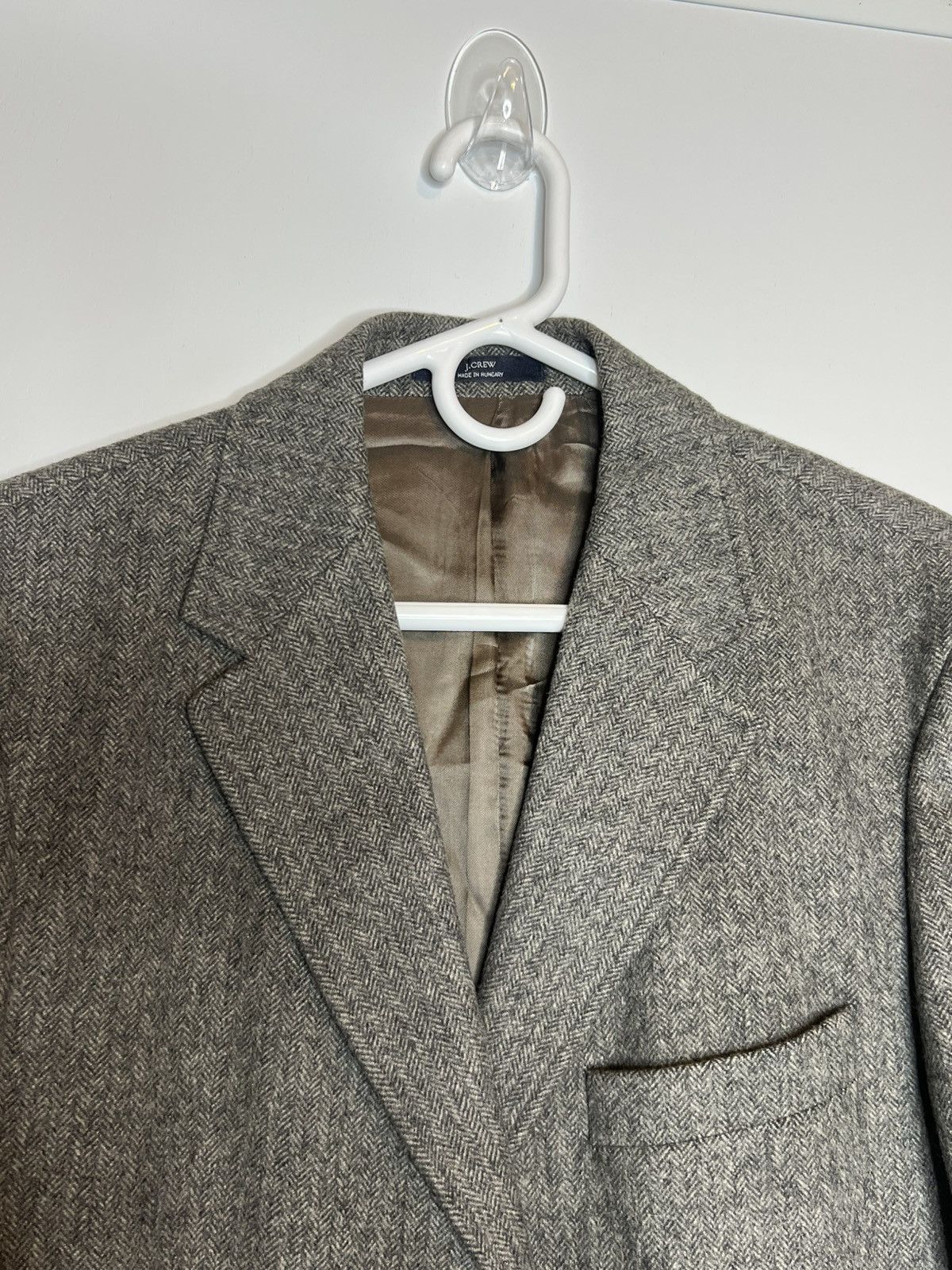 J.Crew J Crew Herringbone Patch Pocket Wool Jacket 39R Size 38R - 9 Thumbnail