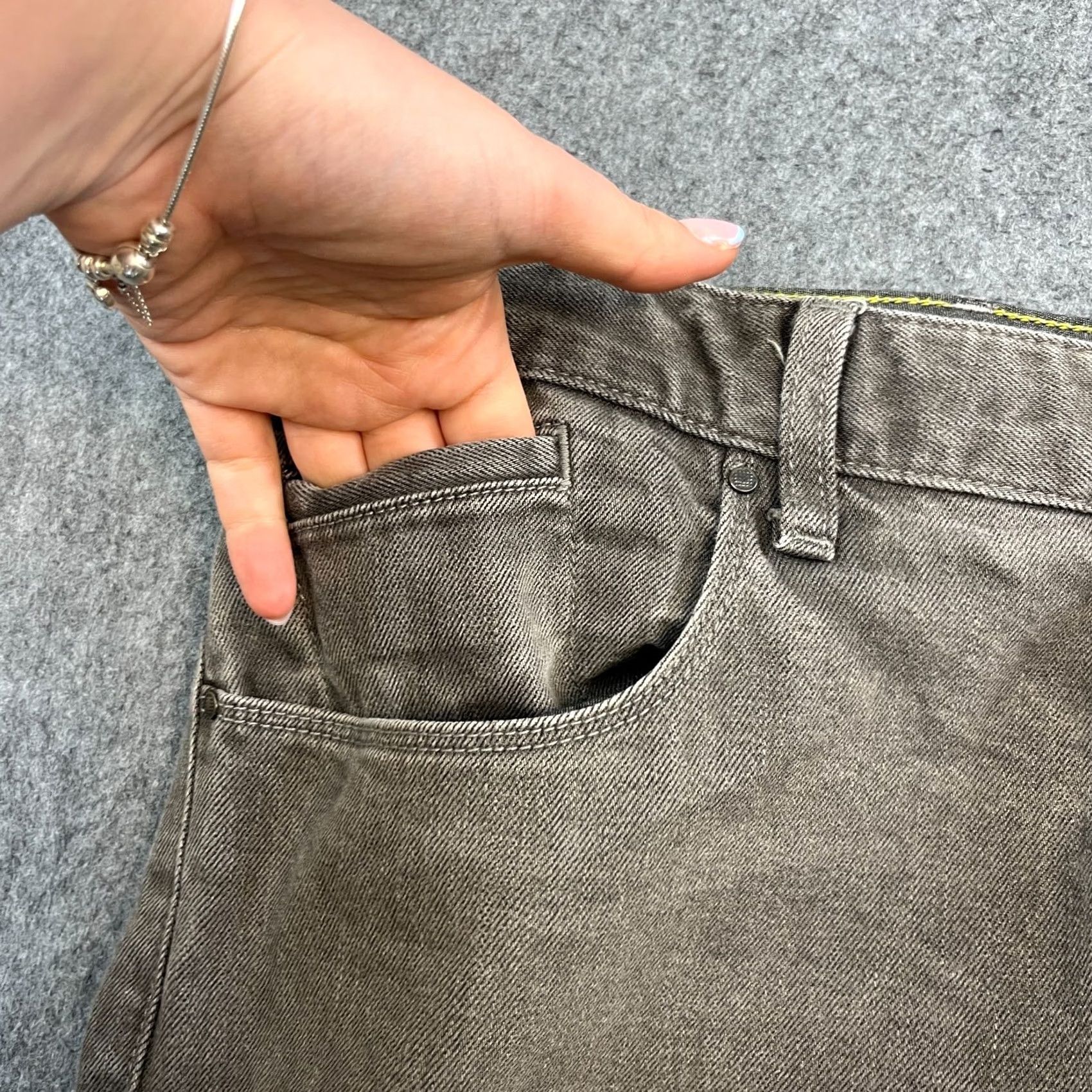 Vintage Armani Jeans Jeans Slim Tapered 36 Mens Medium Grey Wash Stretch J23 Size US 36 / EU 52 - 7 Thumbnail