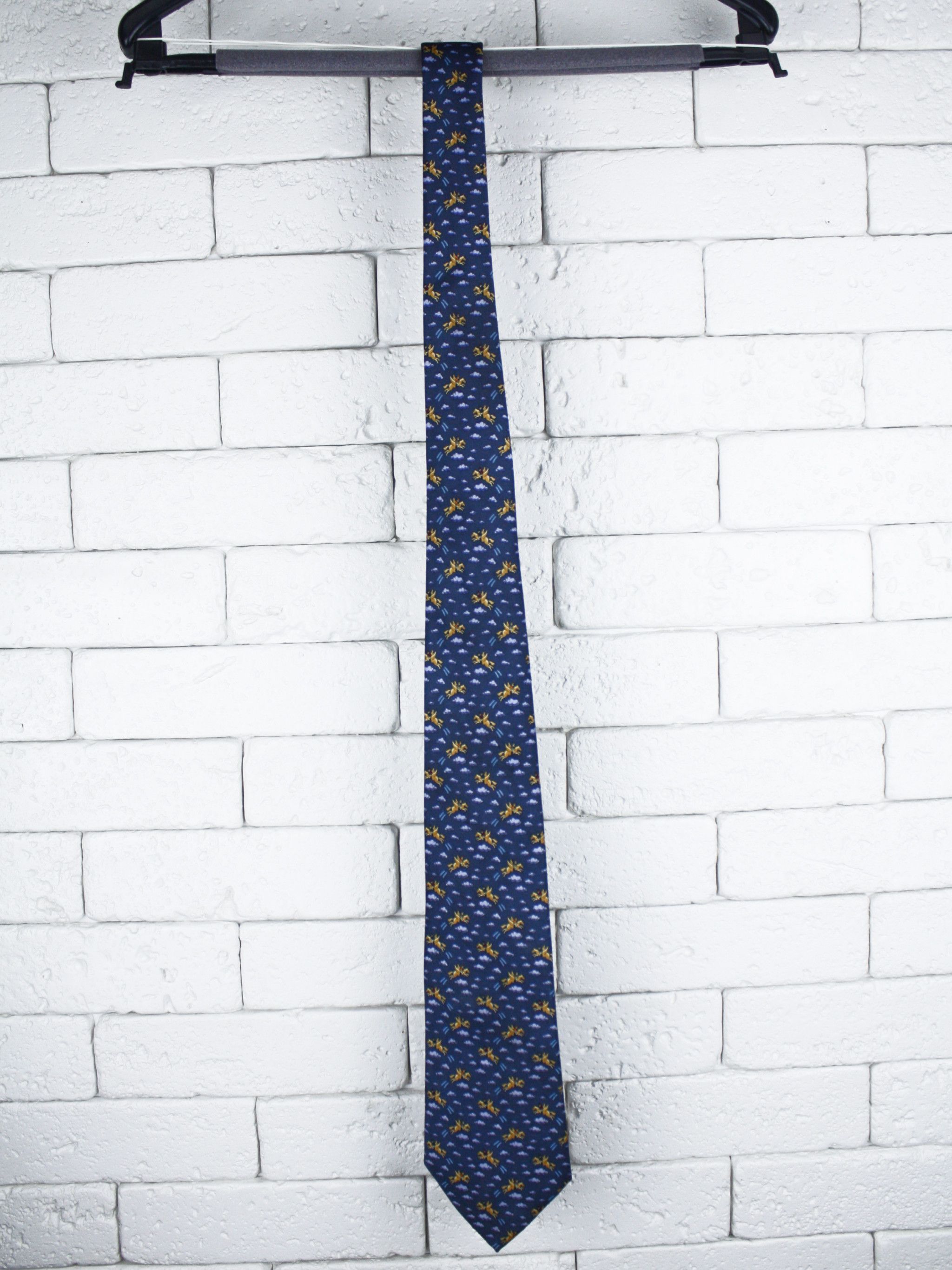 Hermes Hermes Paris Tie Flying Pegasus Horse Print Silk Size ONE SIZE - 1 Thumbnail
