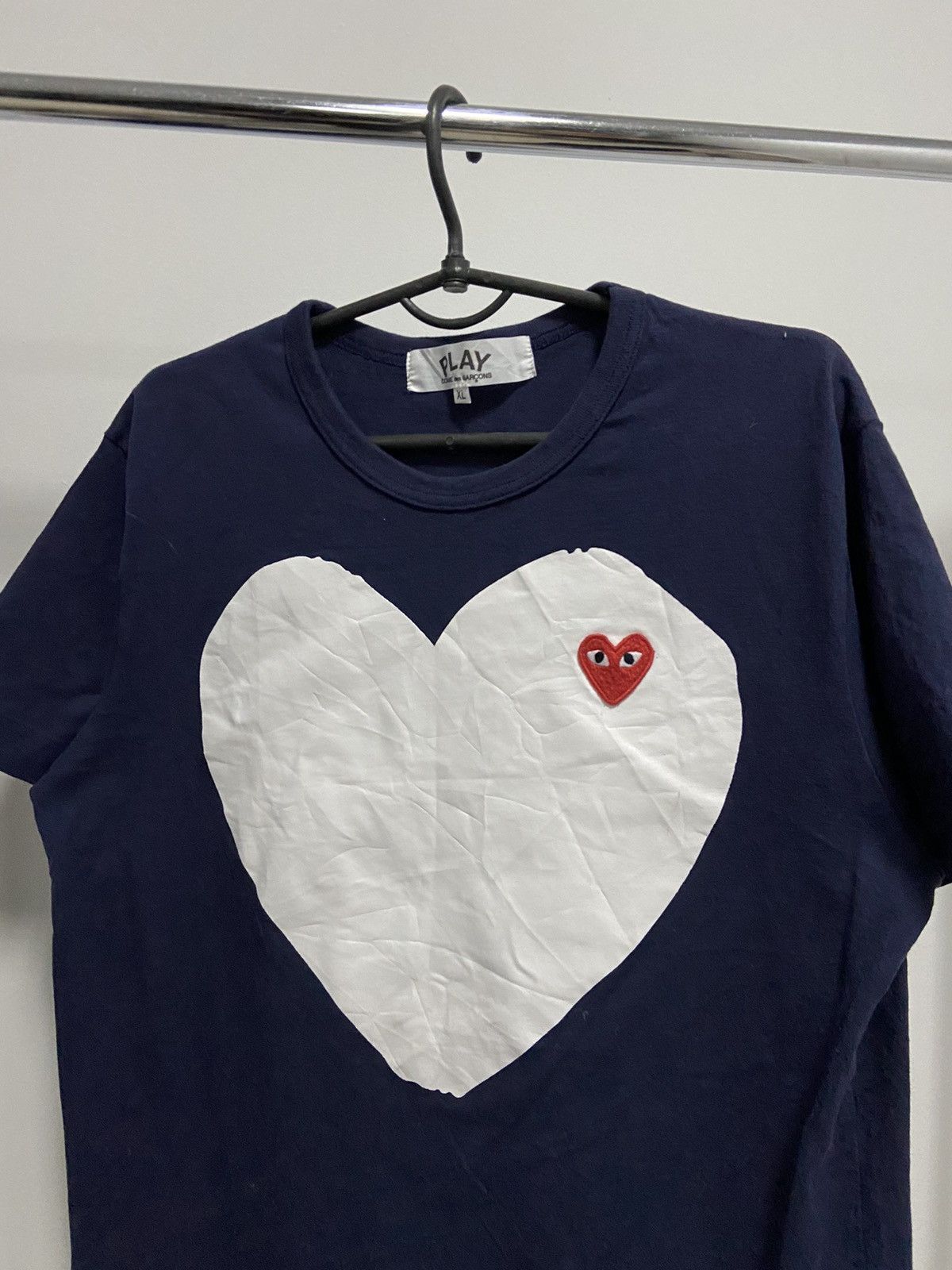 Comme des Garcons PLAY × Japanese Brand × Vintage Play Come Des Garcons Vintage T Shirt big heart Logo Japan Size US L / EU 52-54 / 3 - 2 Thumbnail
