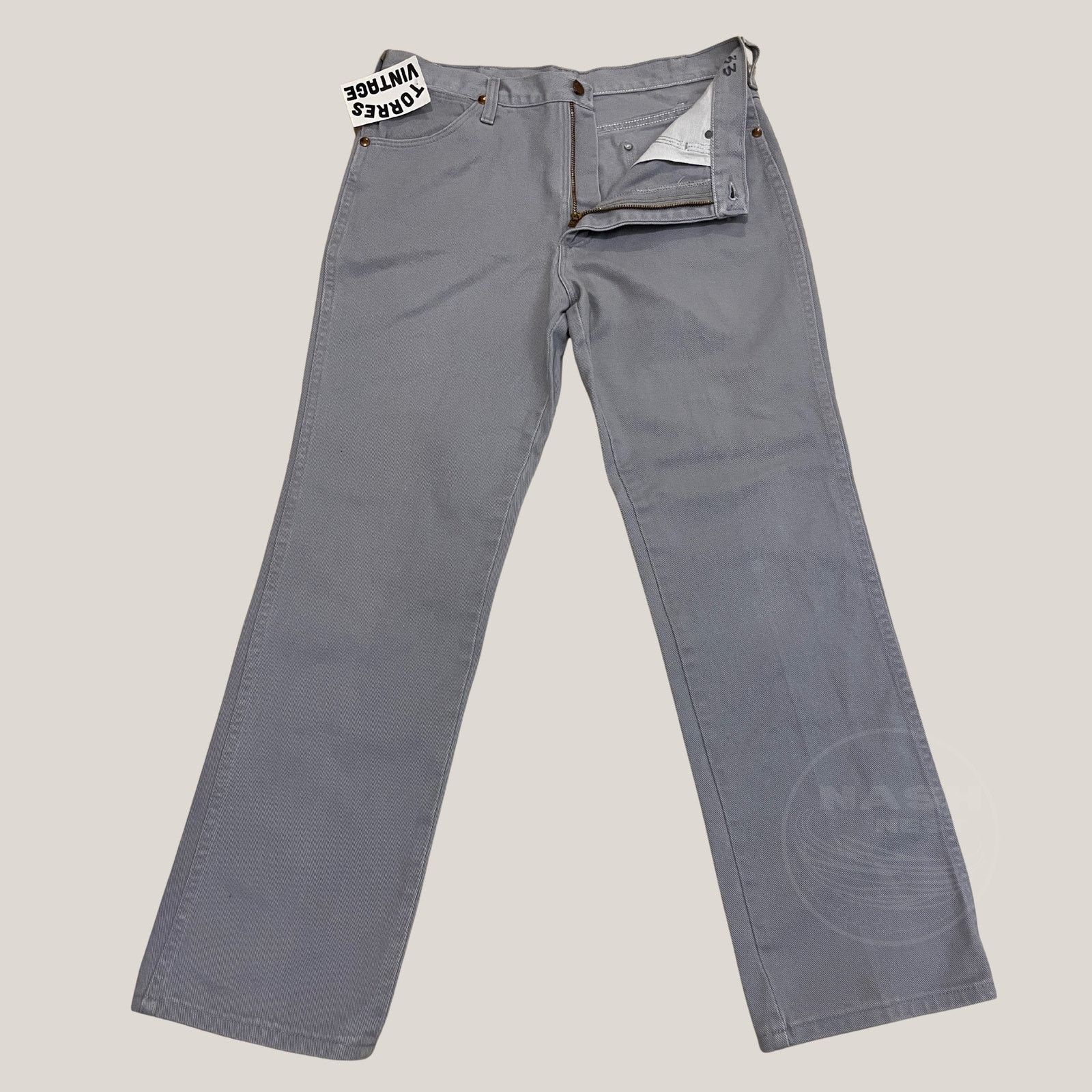 Wrangler Wrangler 33x30 USA Gray Twill Jean | Vintage Cowboy Y2K Rare Size US 33 - 1 Thumbnail