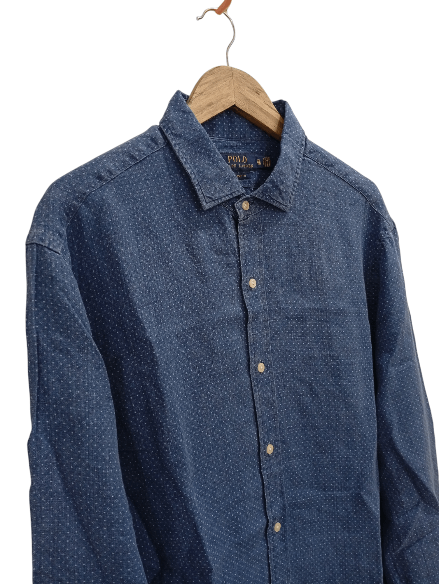 Indigo × Polo Ralph Lauren 🔥🔥Polo Ralph Lauren Indigo LS Shirt Size US XL / EU 56 / 4 - 4 Thumbnail