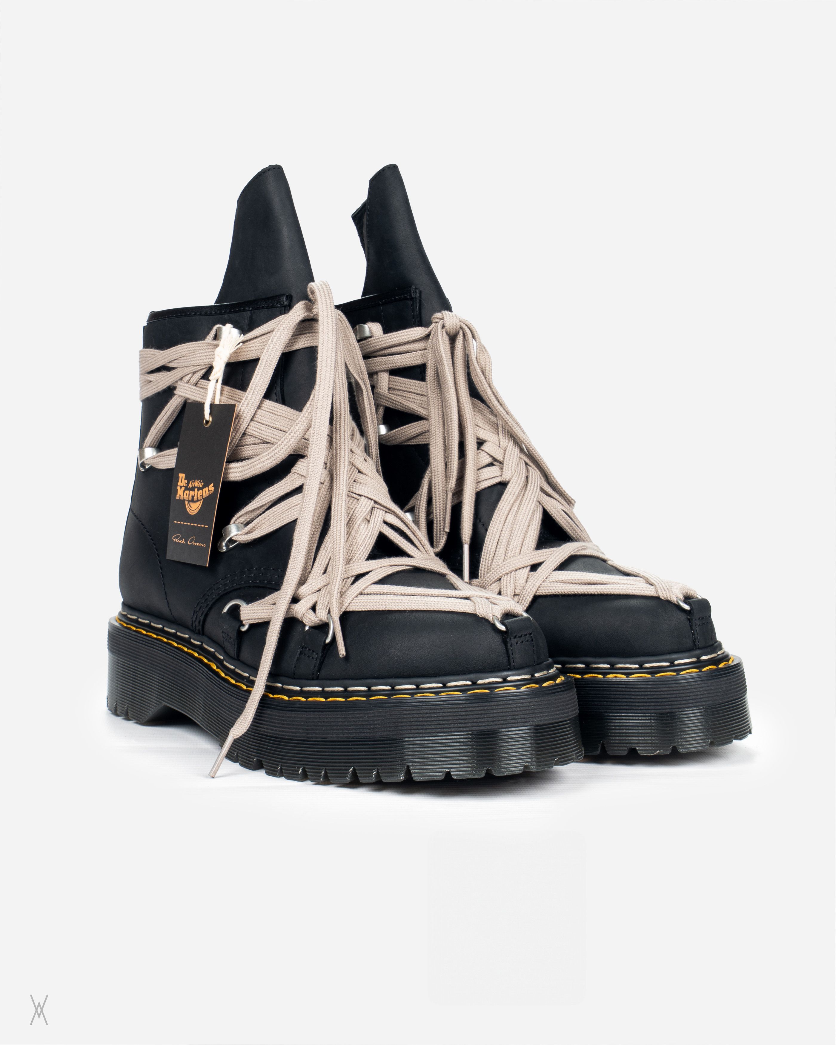 Rick Owens x Dr. Martens 1460 Quad Sole Megalace Boots