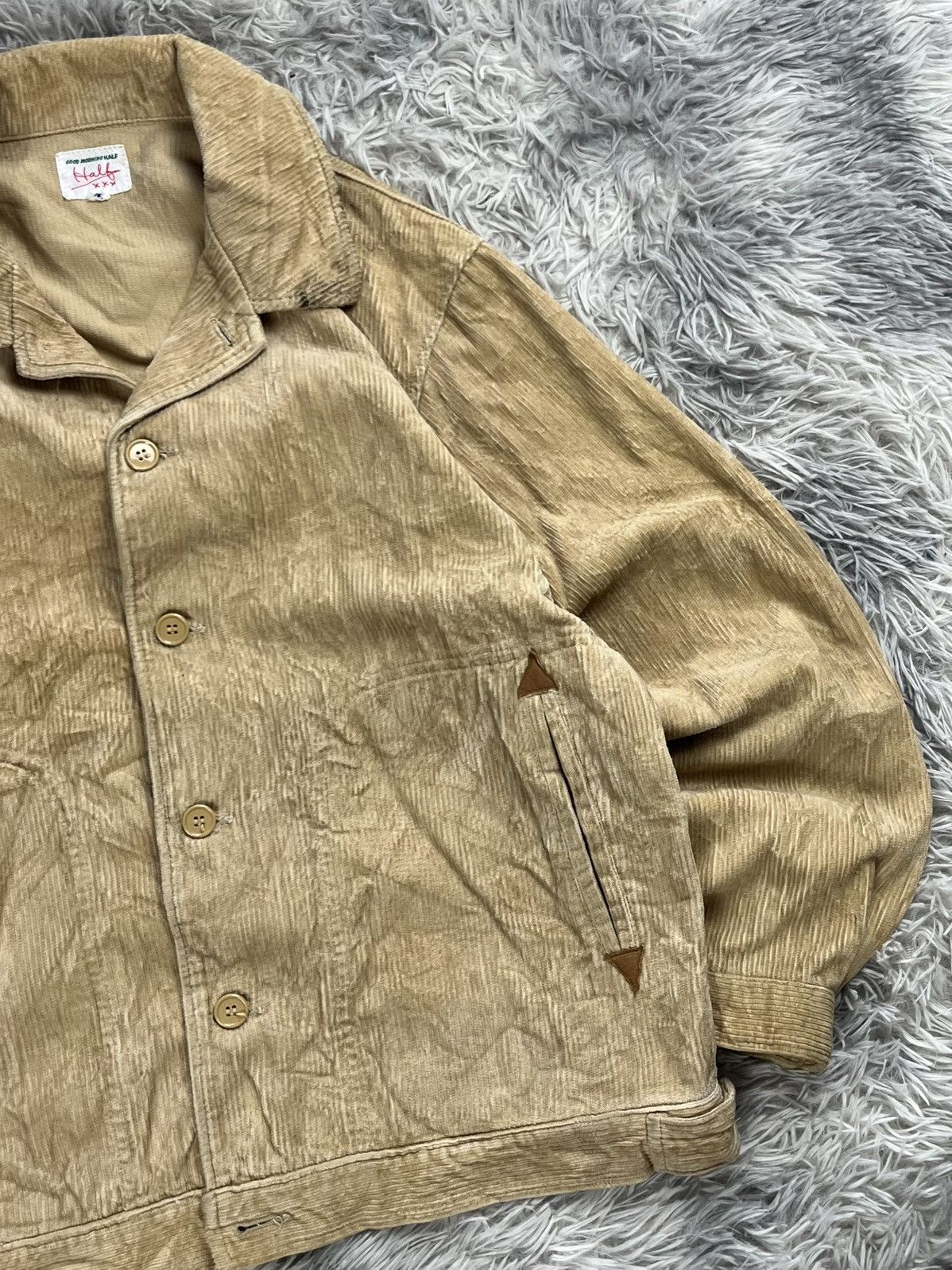 Japanese Brand good morning half corduroy jacket Size US M / EU 48-50 / 2 - 5 Thumbnail
