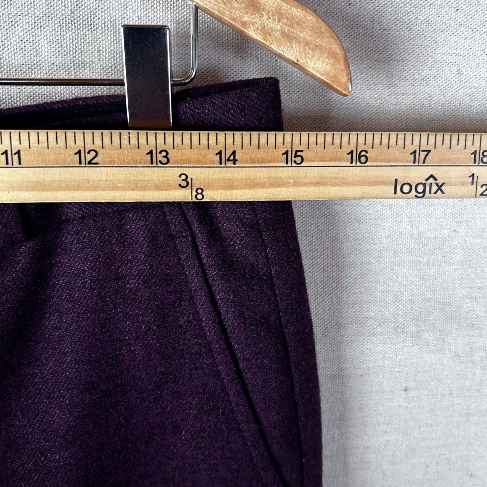 Banana Republic Banana Republic Ryan Nova Fides Italian Wool Blend Pants Purple 2P Short Size 26" / US 2 / IT 38 - 5 Thumbnail