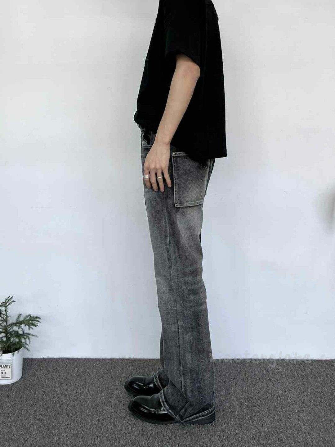 Jean × Vintage washed faded y2k yuppie punk grunge bootcut jeans Size US 27 - 3 Thumbnail